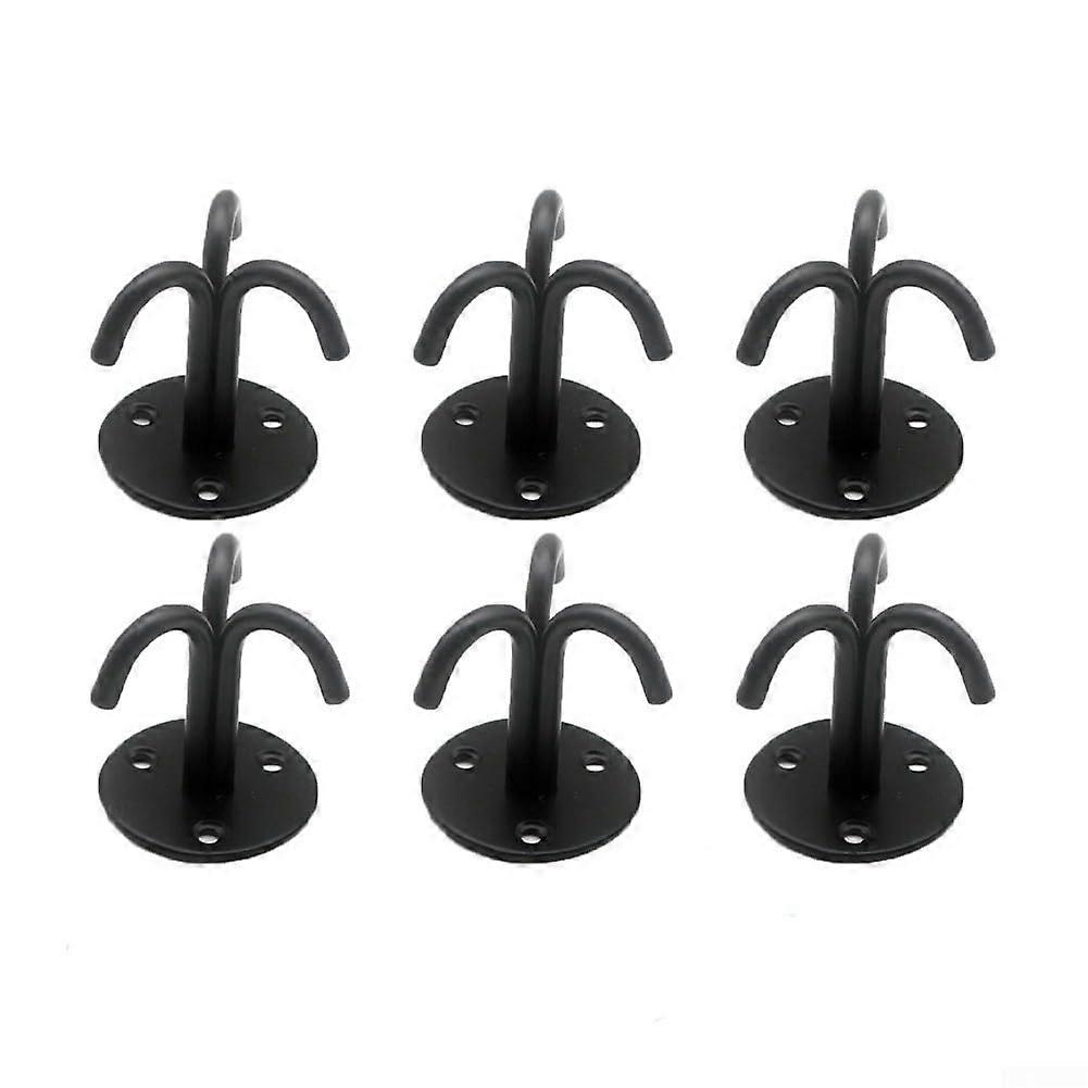 Set Of 6 Ceiling Hooks With Triple Hook Design For Secure Hanging Of Plants Ceiling Fans Chandeliers And Home Decor