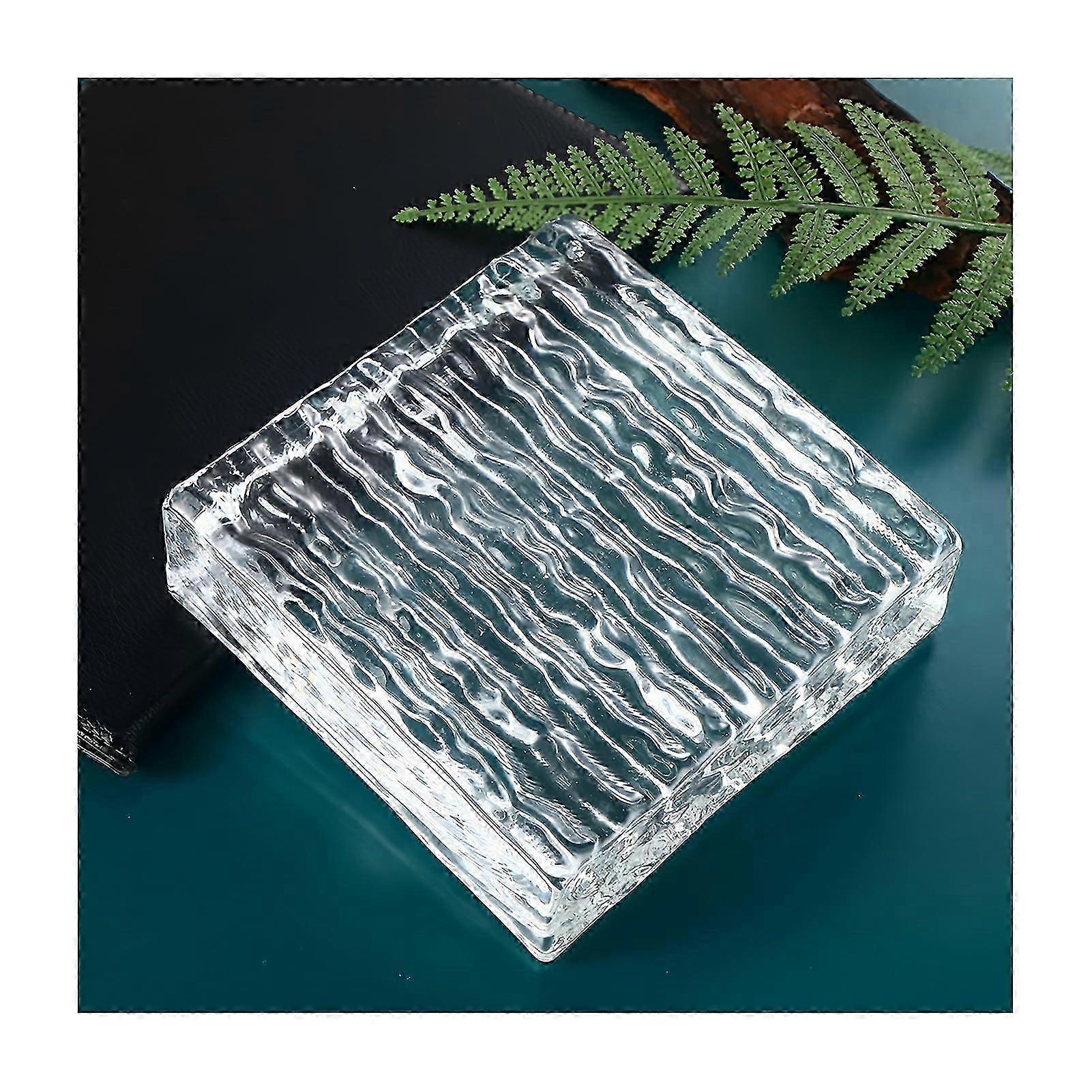 High Transparency Glass Block Rectangular Solid Glasses Brick for Modern Bathroom Renovation Living Room Partitions(1PCS)