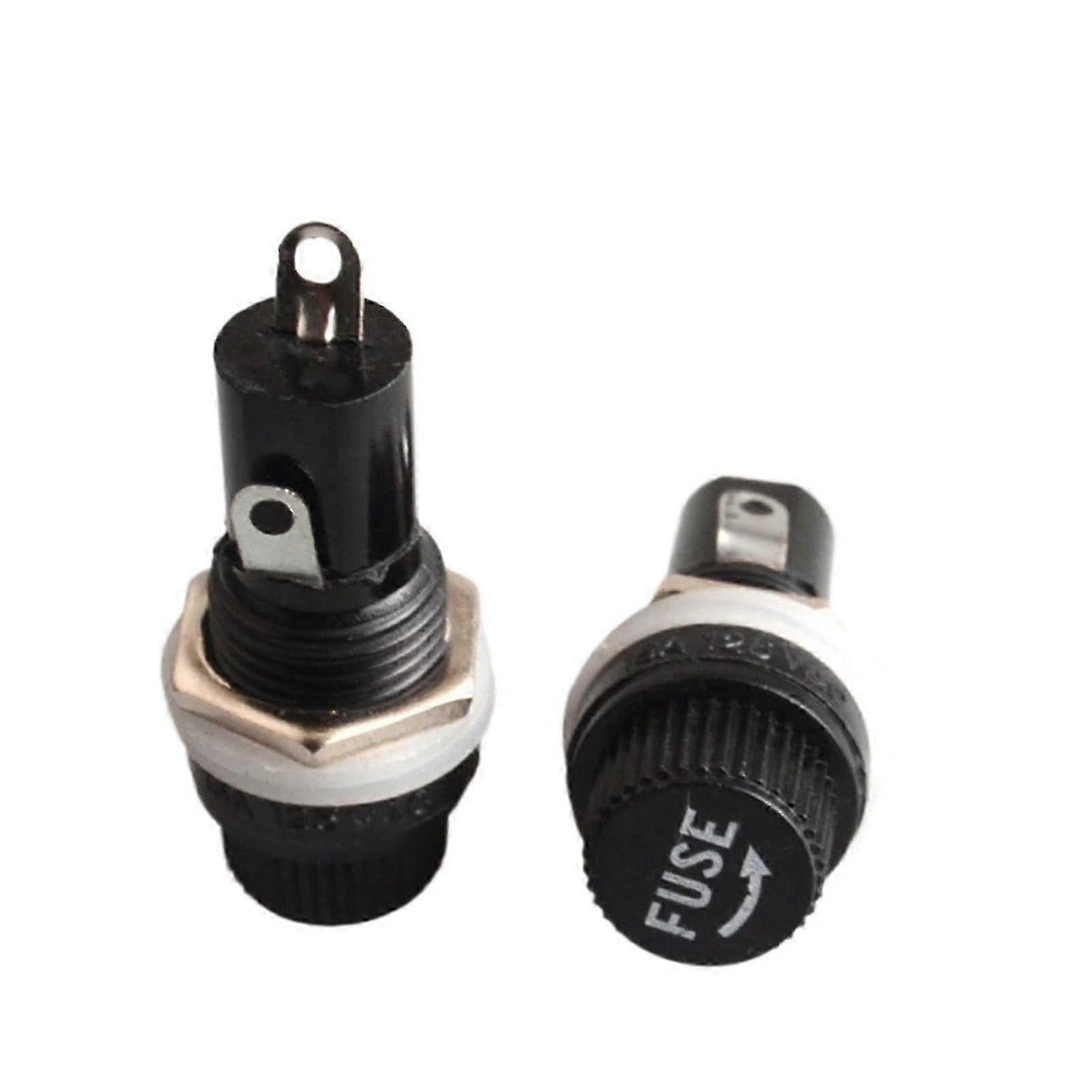 Hot 2pcs 5 20mm Glass Fuse Holder 6X30 Fuse Socket Fuse Holder Suitable for 6 30 Fuse Panel mounting Fuse Holder (Color : 5X20)