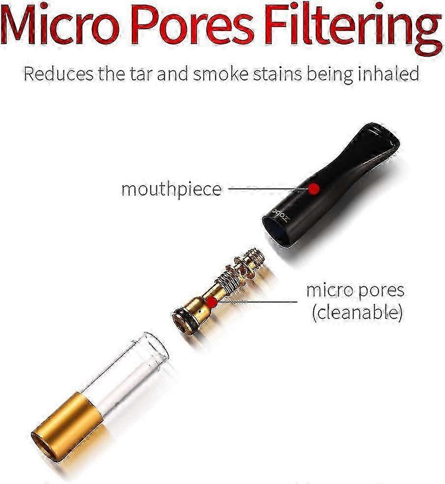 タールとタバコをきれいにするための再利用可能なポータブルシガレットフィルターホルダー