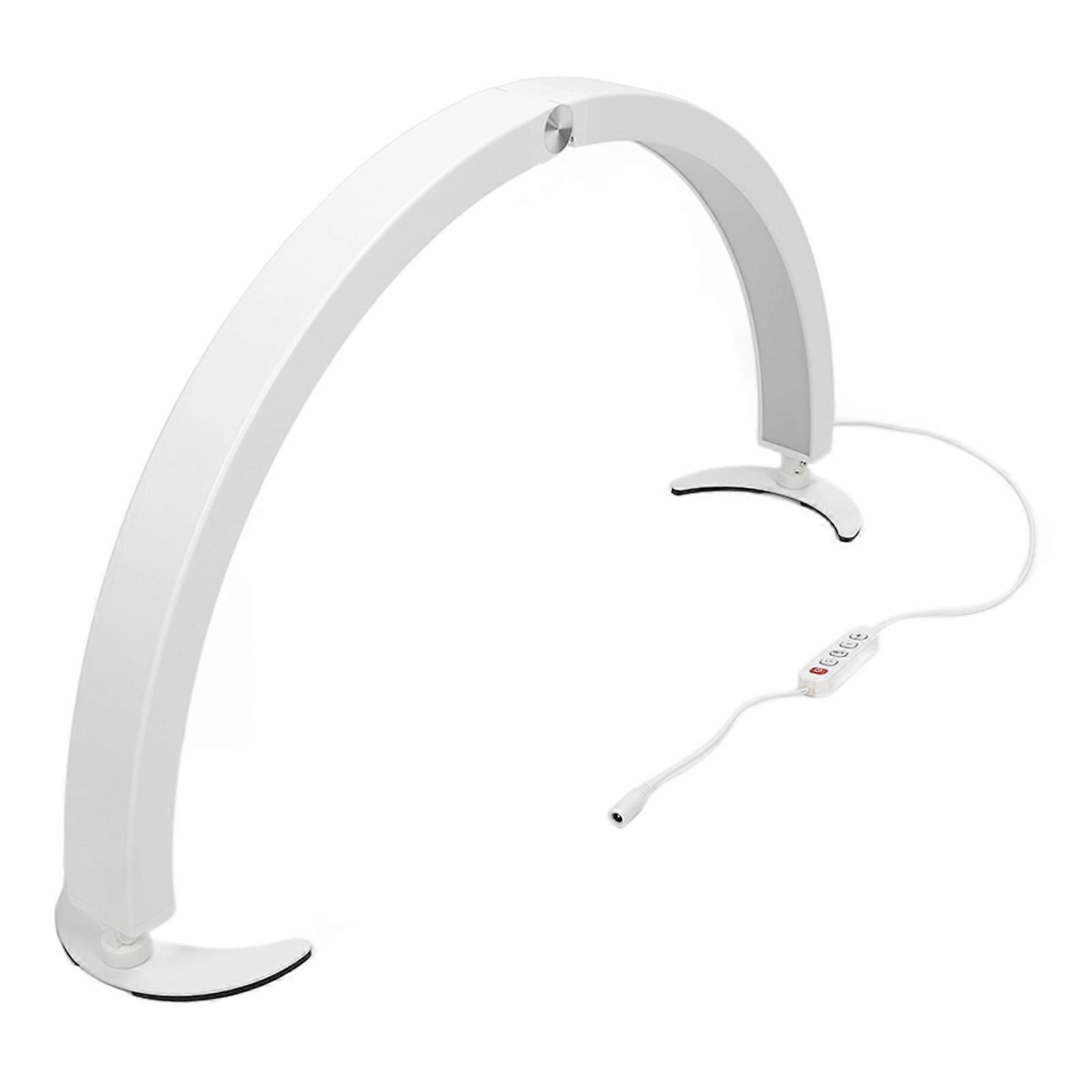 Half Moon Desk Lamp White Foldable 40W 3200K‑5600K Half Moon Nail Light for Lash Extension 100‑240V UK Plug 