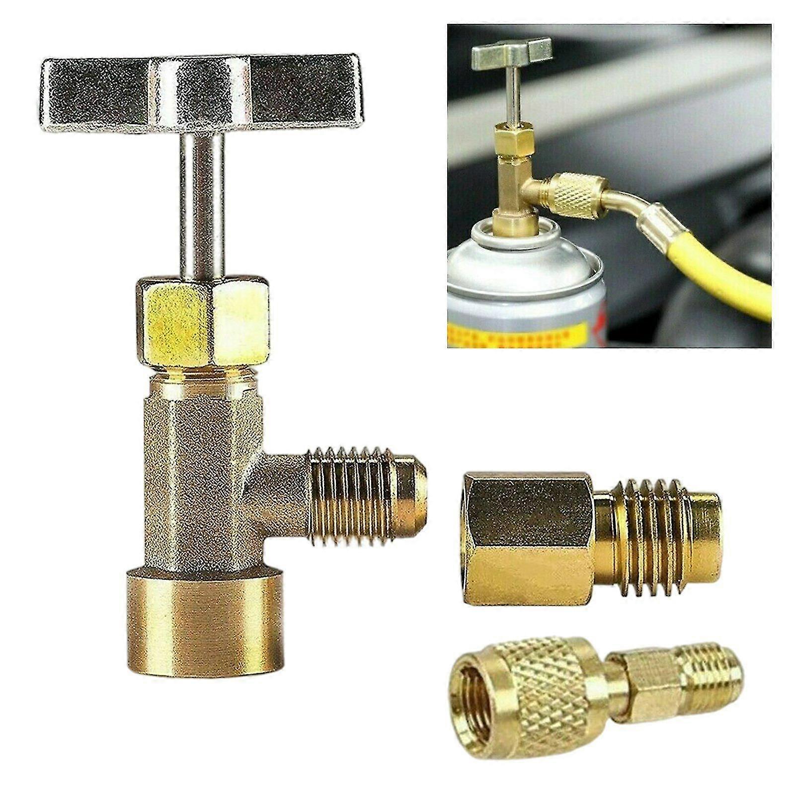 3pcs יכול להקיש שסתום R134A כלי מתקן קירור מתאם מיכל AC