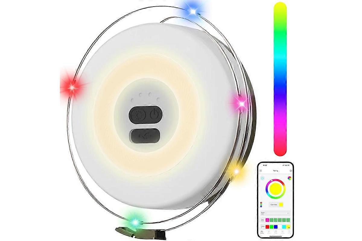 Rechargeable Camping String Light 7M 58LED APP Control RGB