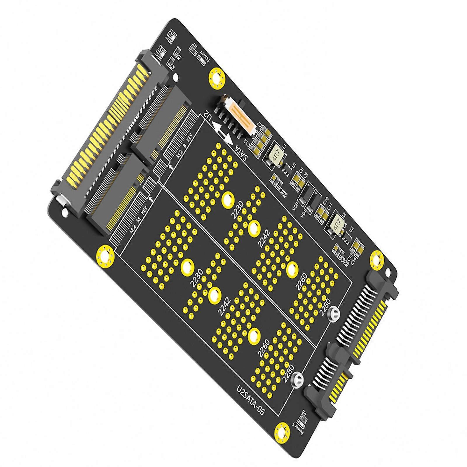 Scheda convertitore 2 in 1 per SSD M.2 M Key NVME PCIE NGFF a scheda adattatore SFF-8639 per SSD 2280 2260 2242 2230 Key B+M multicolore