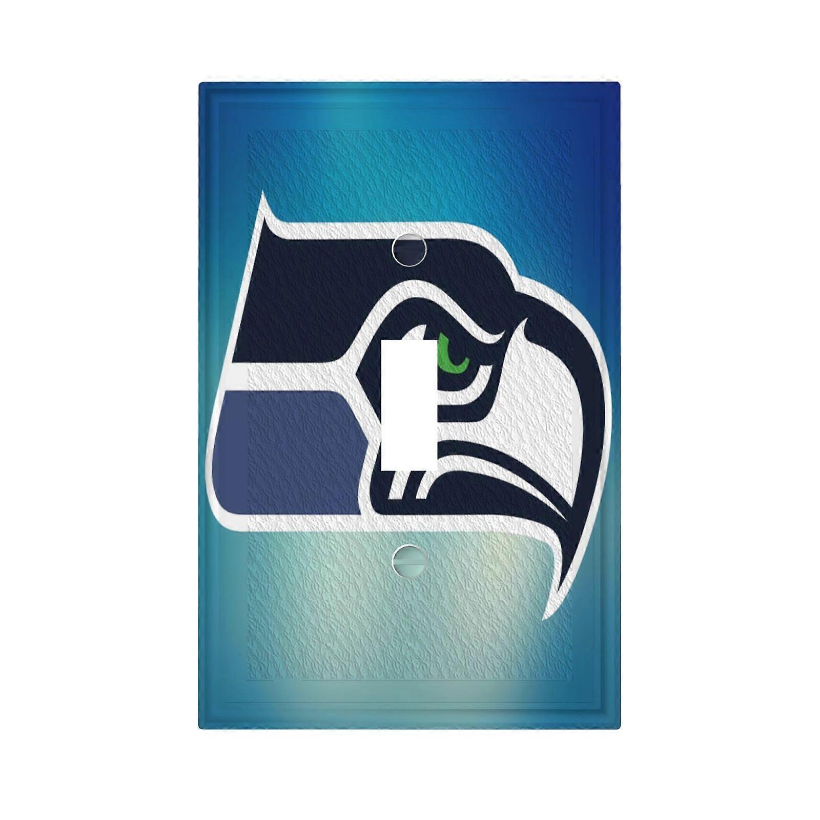 Seahawks Switching Lights Single Leather Roman Frame Switch Panel Wall Panel Single Double/Pull Light Switch