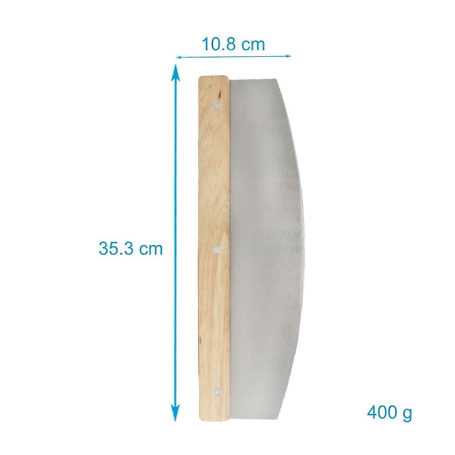 专业披萨刀切碎刀带不锈钢刀片披萨刀香草刀带刀片护罩 35.3 x 10.8 x 2 厘米