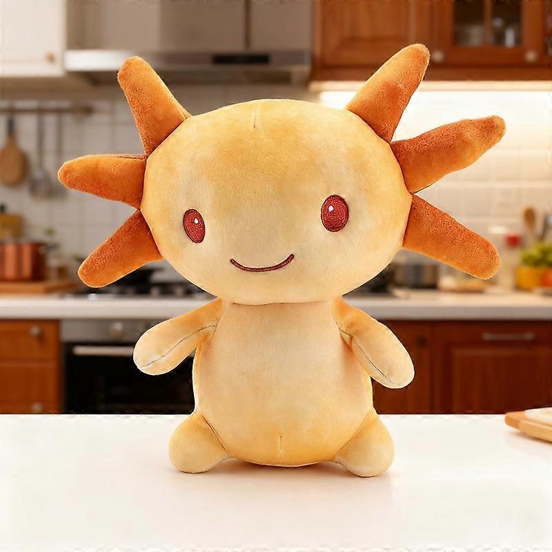 30cm/11.81in Adorable Baked Salamander Plush Toy, Hexagonal Dinosaur Figurine, Cute Expression Cookie Color Scheme, Soft and Skin-Friendly, 
