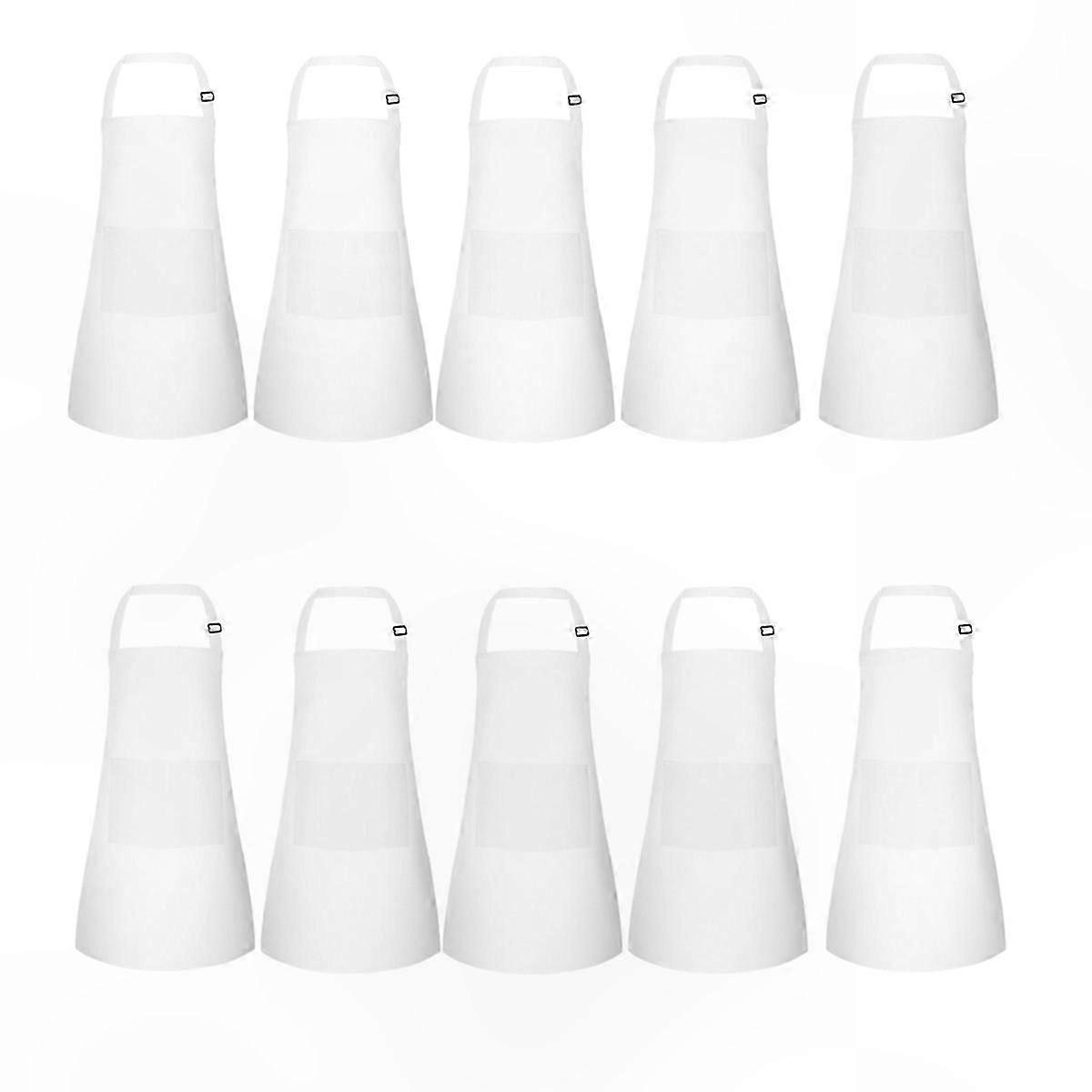 Adjustable Kids Apron Set with Pockets for Cooking and Art Activities, 10-Pack