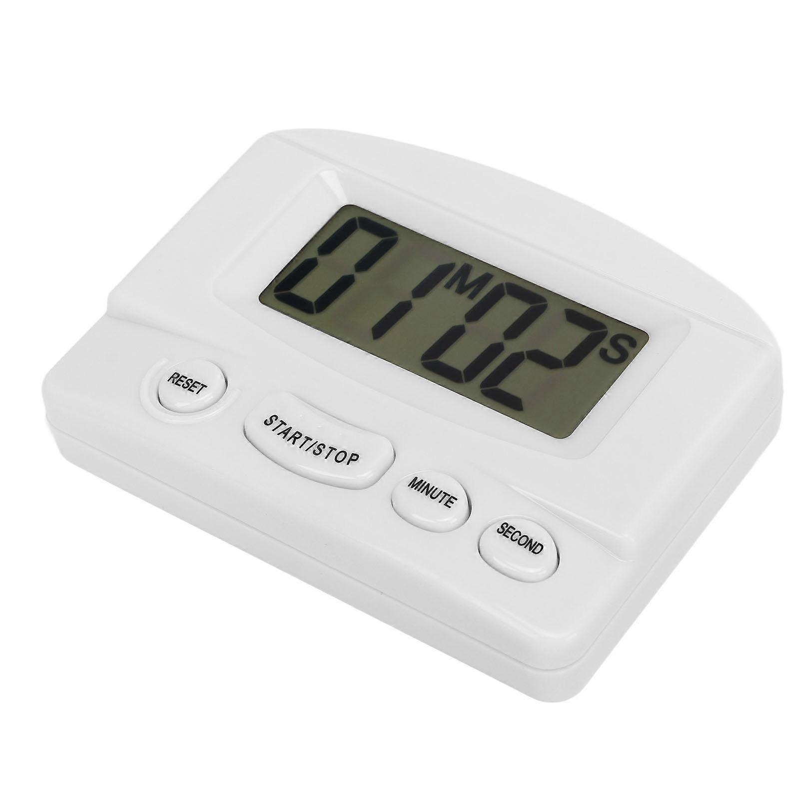 Kitchen Timer Loud Volume Time Up and Count Down Magnetic Design Multifunctional Digital Clock Timer White