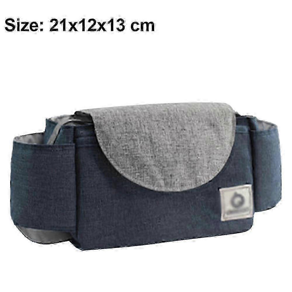 Universal Stroller Organizer, Heavy-duty Nylon & Cationic Fabric Waterproof Stroller Bag For Diapers And Bottles, Easy Sticky Adjustment Suitable For