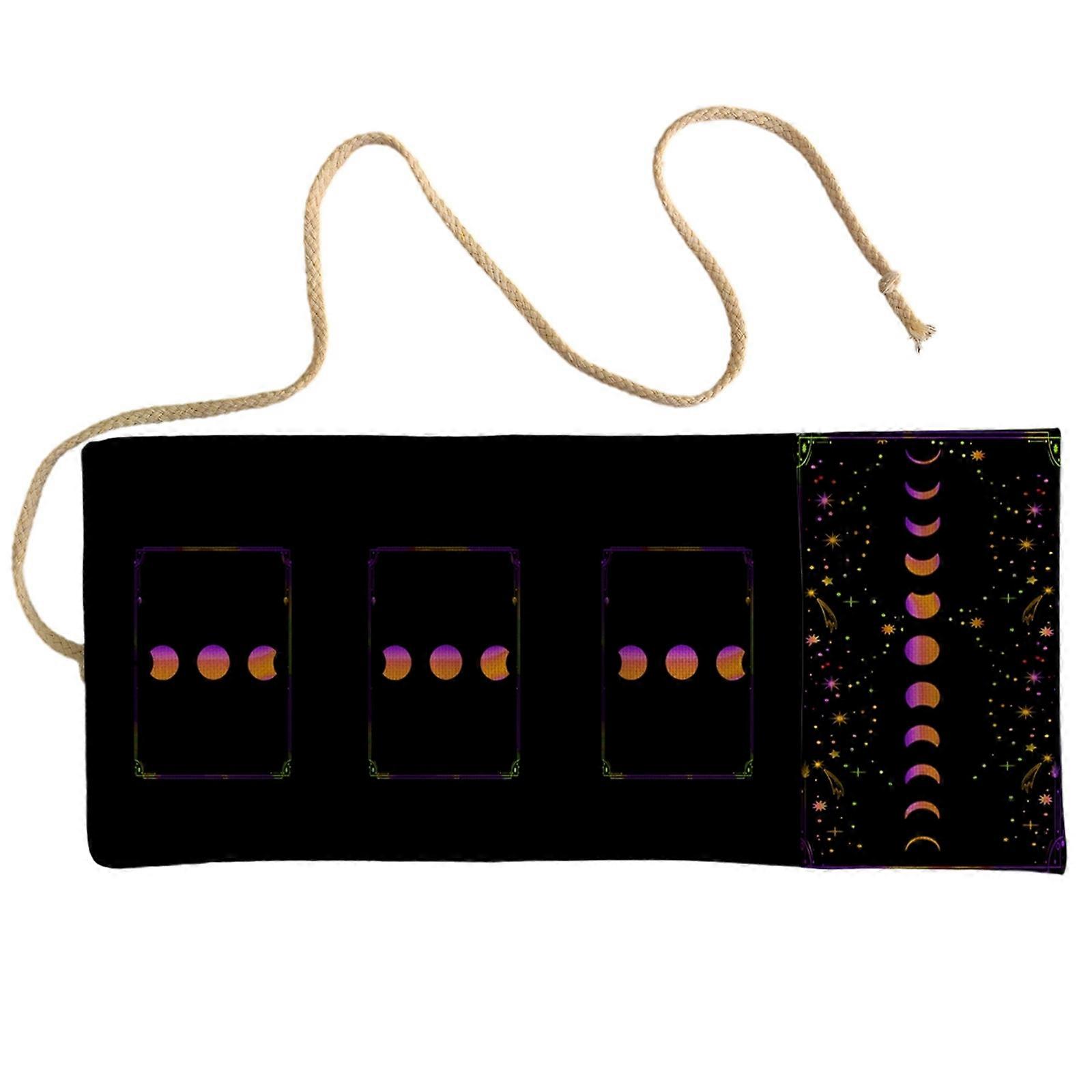 Artistic Tarots Card Organizers Durability Poly Linen Waterproofed Washable Compacts Foldable For Mystical Tool Multicolor