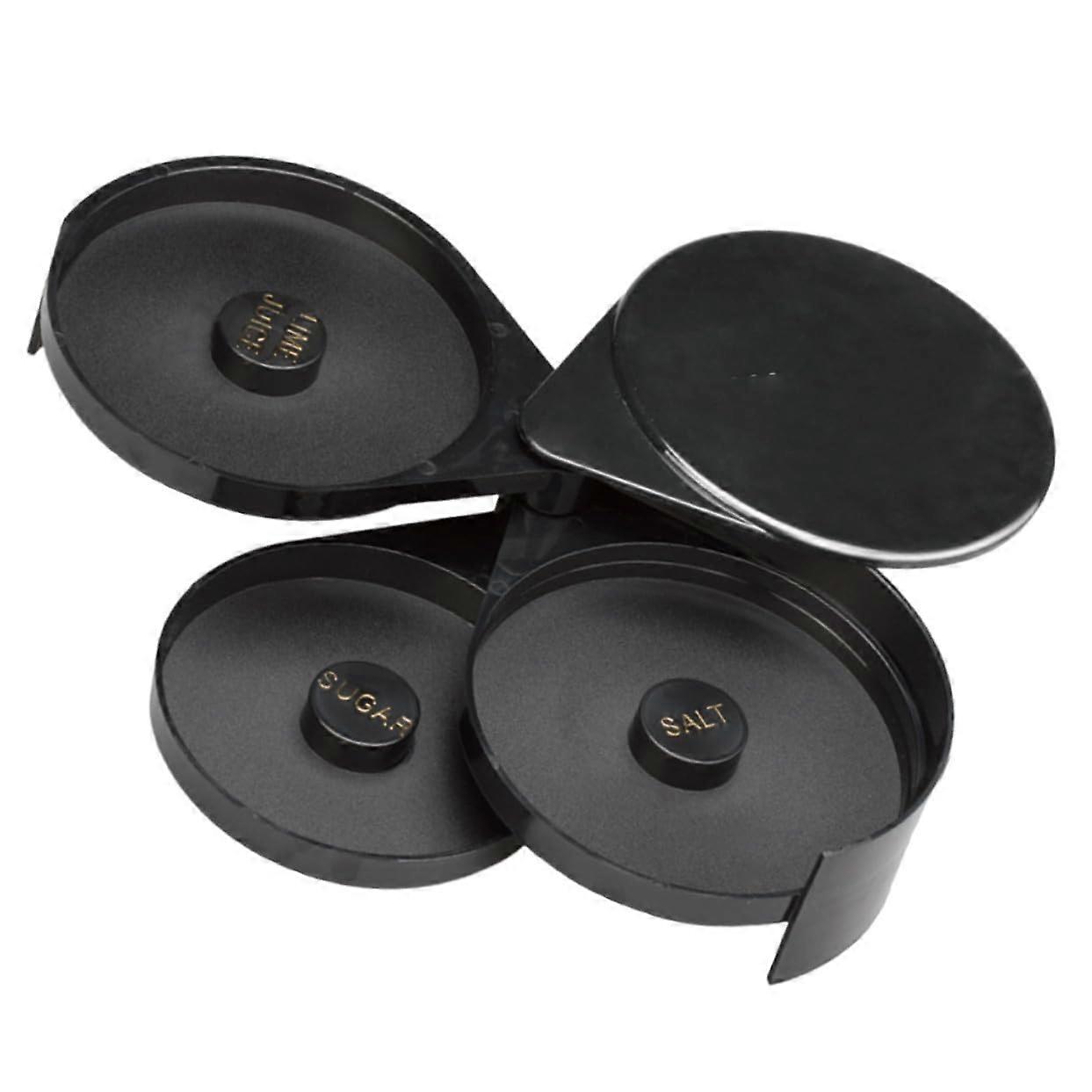 Cocktail Salt Box with Rotating Lid for Glass Rim Seasoning Sugar Salt Storage for Home Bar Parties