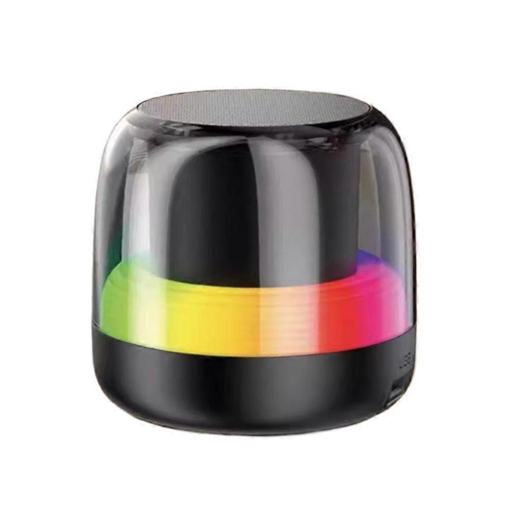 Compact Outdoor Bluetooth Speaker with Super Bass RGB Lights All-Day Battery Life Splashproof ABS Build