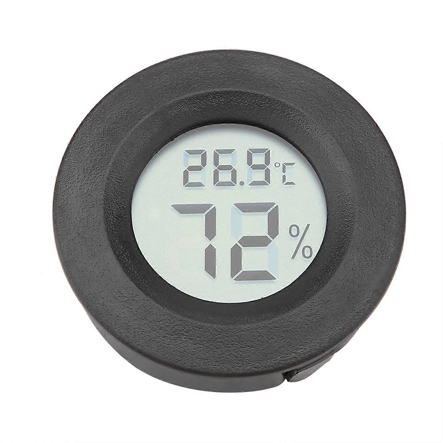 Mini Digital LCD Thermometer Hygrometer Round Shape Temperature Humidity Meter for Reptile