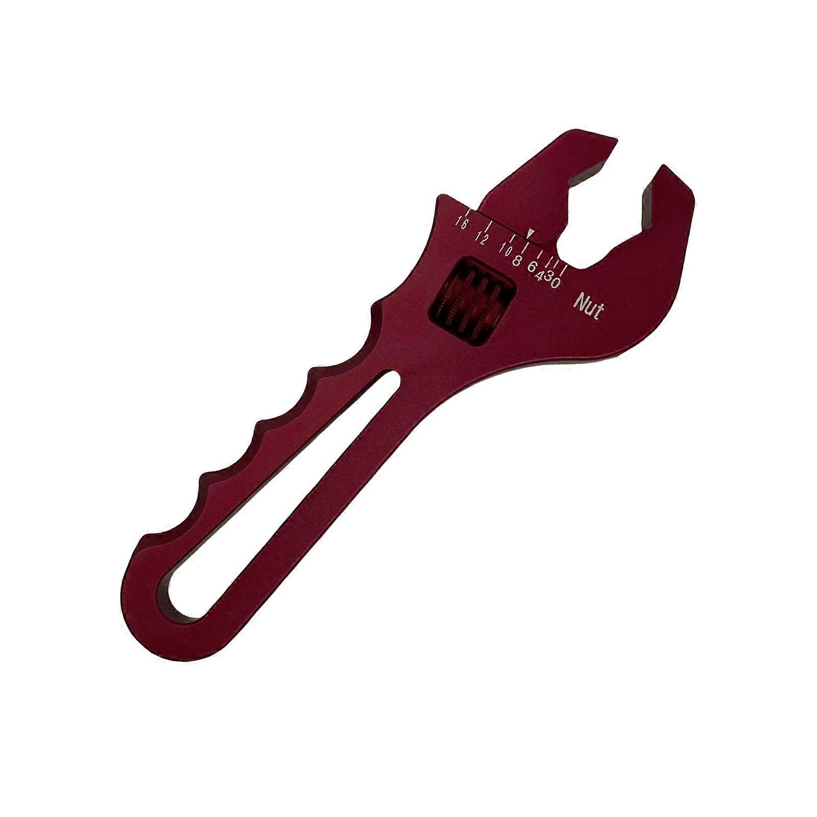 Adjustable Aluminum Wrench Hose Fitting Tool Aluminum Spanner AN3-AN12 Wrench Spanner Fitting Tools Hose Adapter  Red