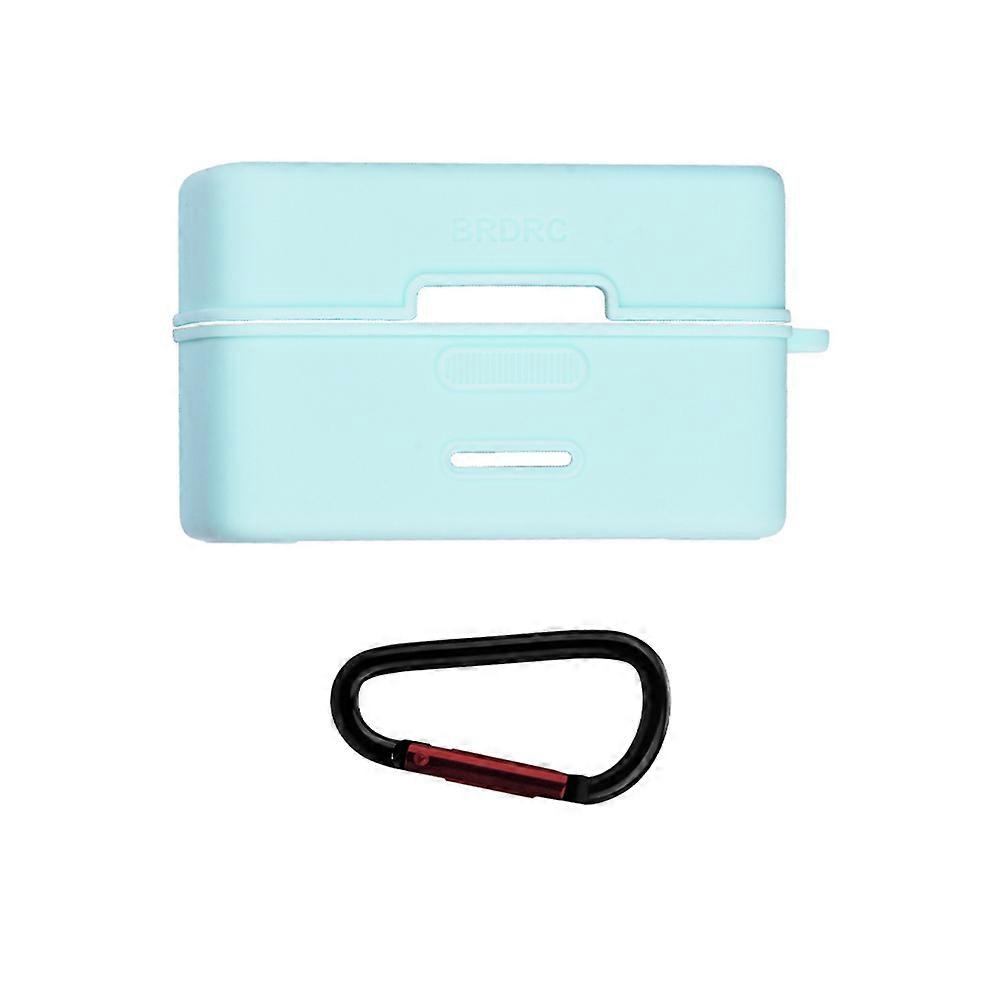 BRDRC Silicone Scratch-Proof Protective Case Wireless Microphone Protector for DJI Mic Mini Charging Case Blue