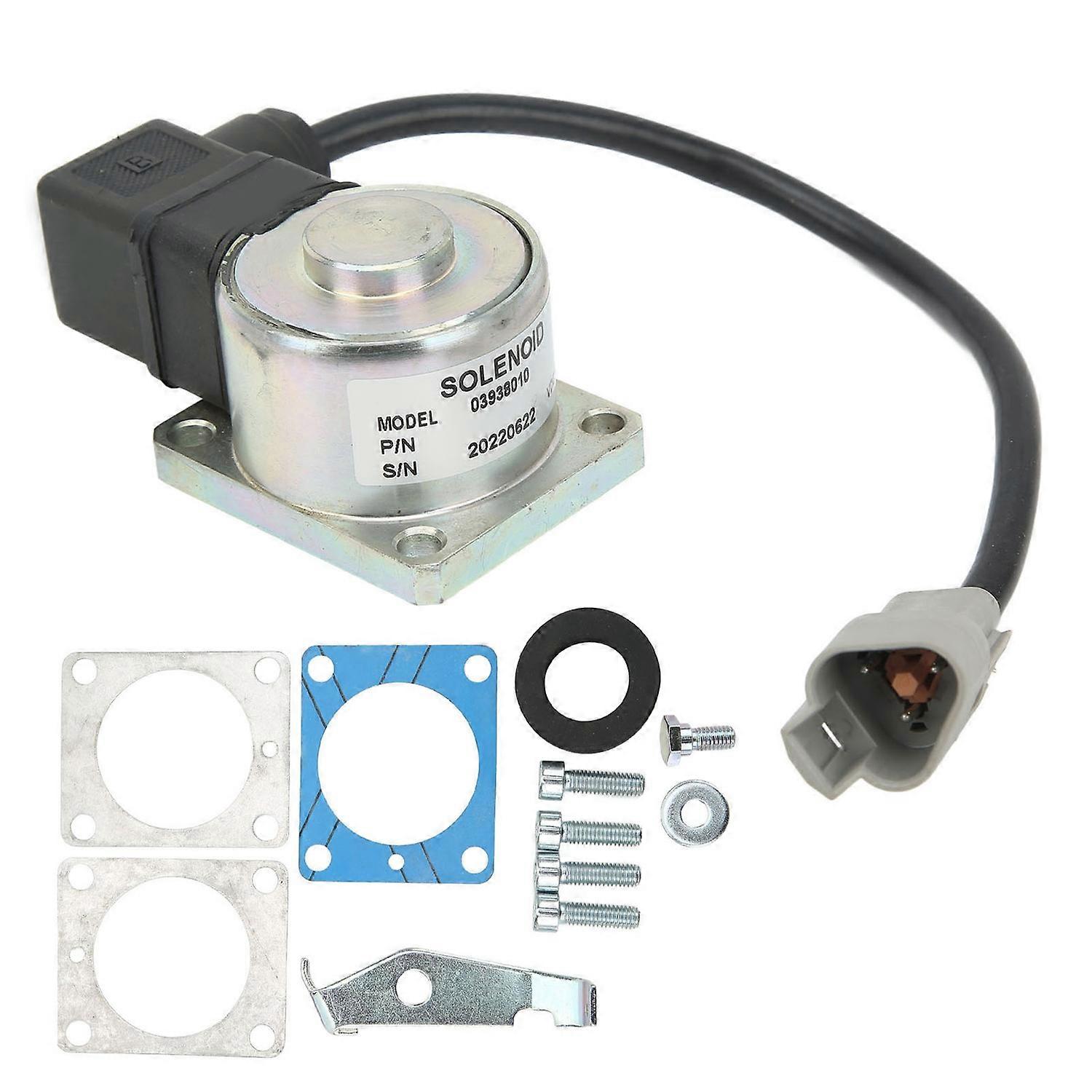 Flameout Solenoid Valve 12V Stop Shutoff Control Valve High Performance for HATZ L M Diesel Motor