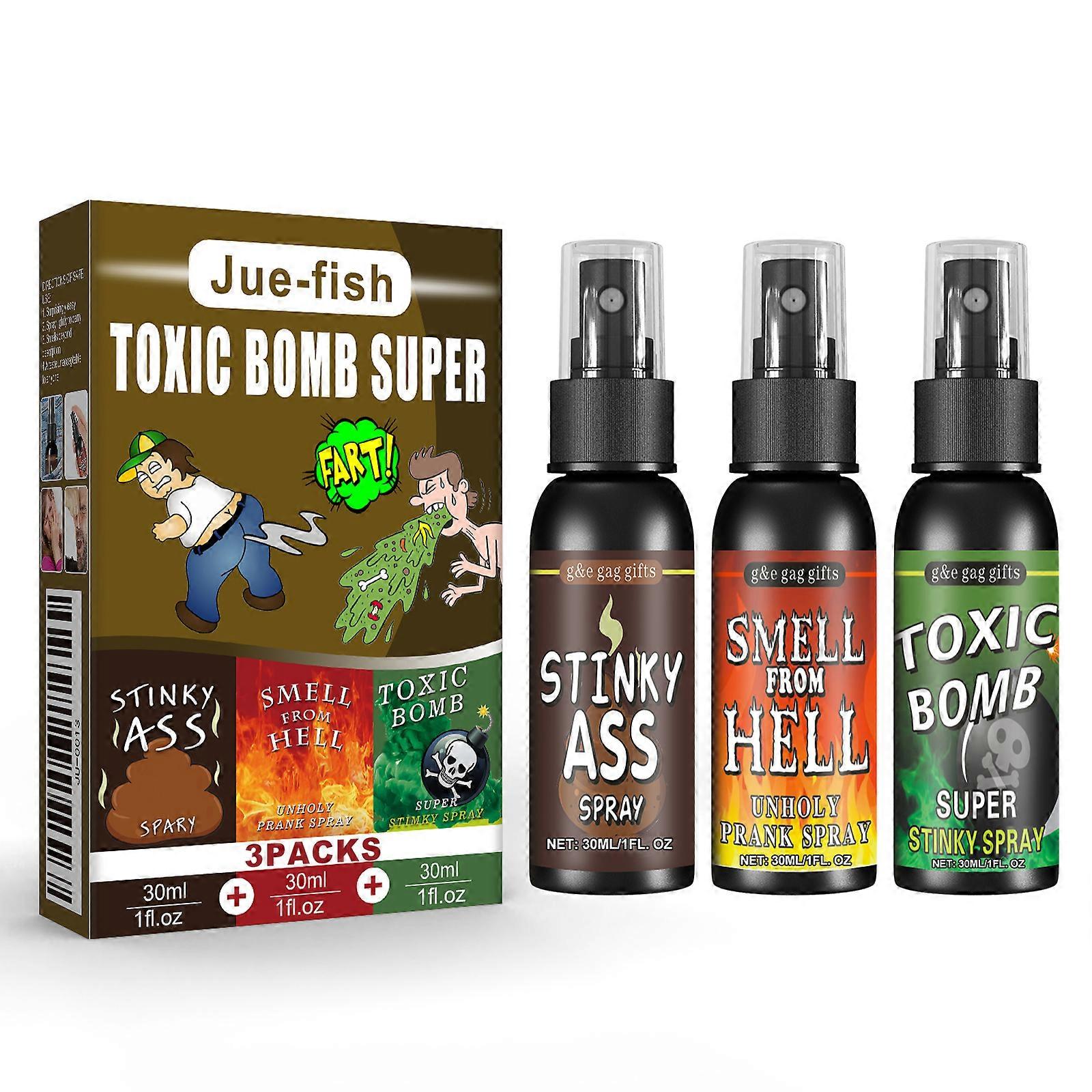 Jue-Fish Stinky Pet Spray (Set) Poisson d'avril Farce Jouet liquide Parodie Stinky Entertainment Caca Enfer Bombe Odeur