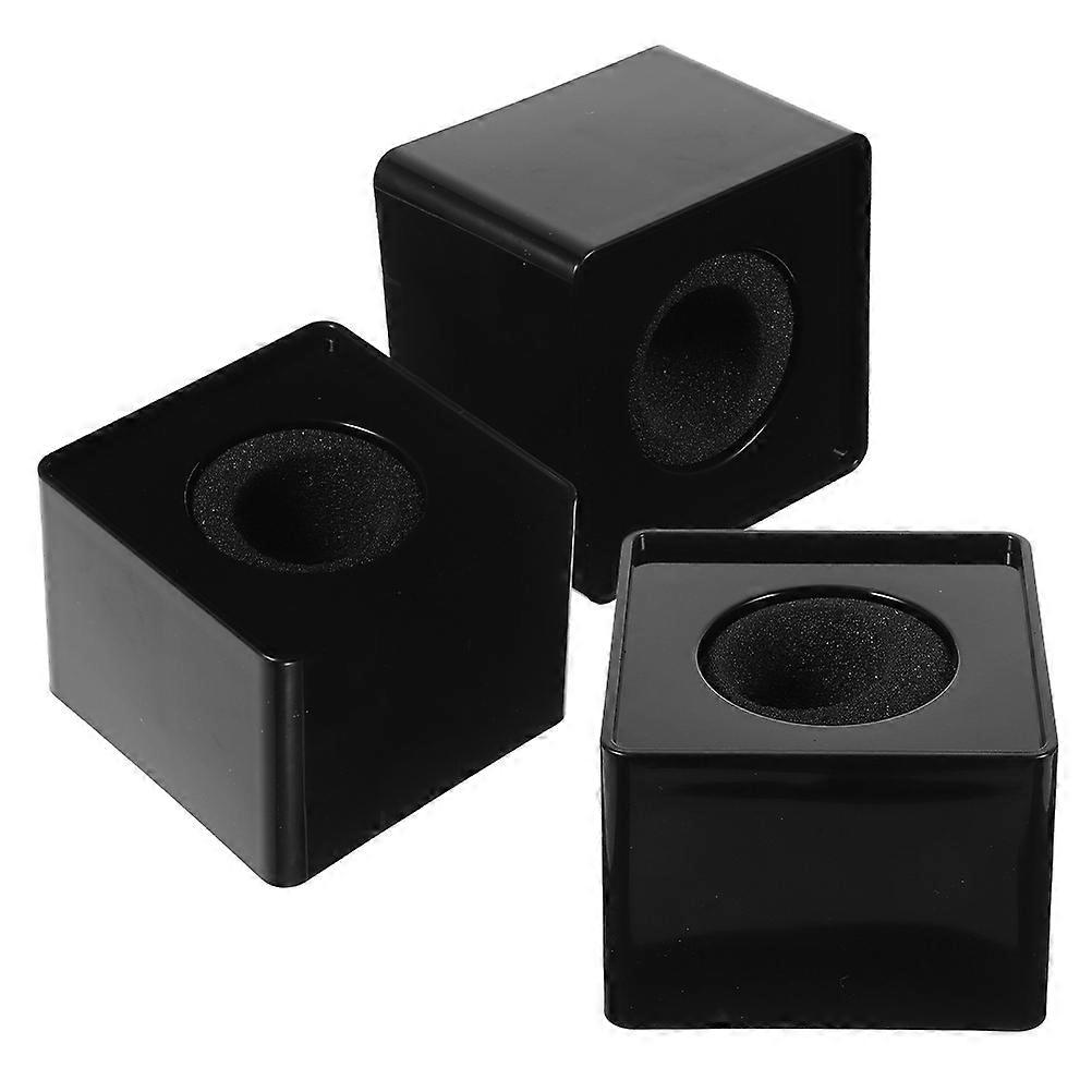 Mic Flags for Interviews and Presentations Wide Compatibility Black Plastic 3 Pieces