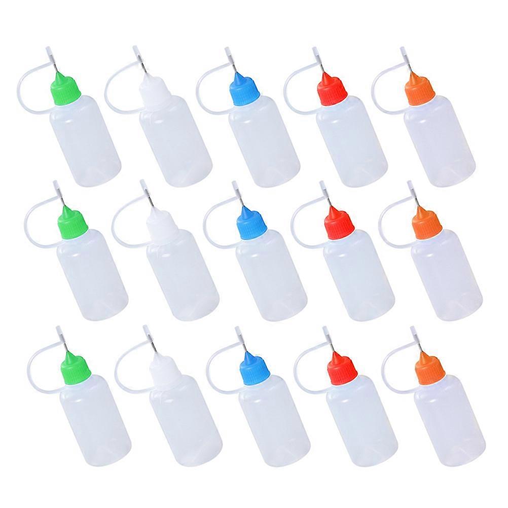 25Pcs Reusable Glue Bottle 30ml For Painting Applications Assorted Color With Precision Applicator For Preventing Spills