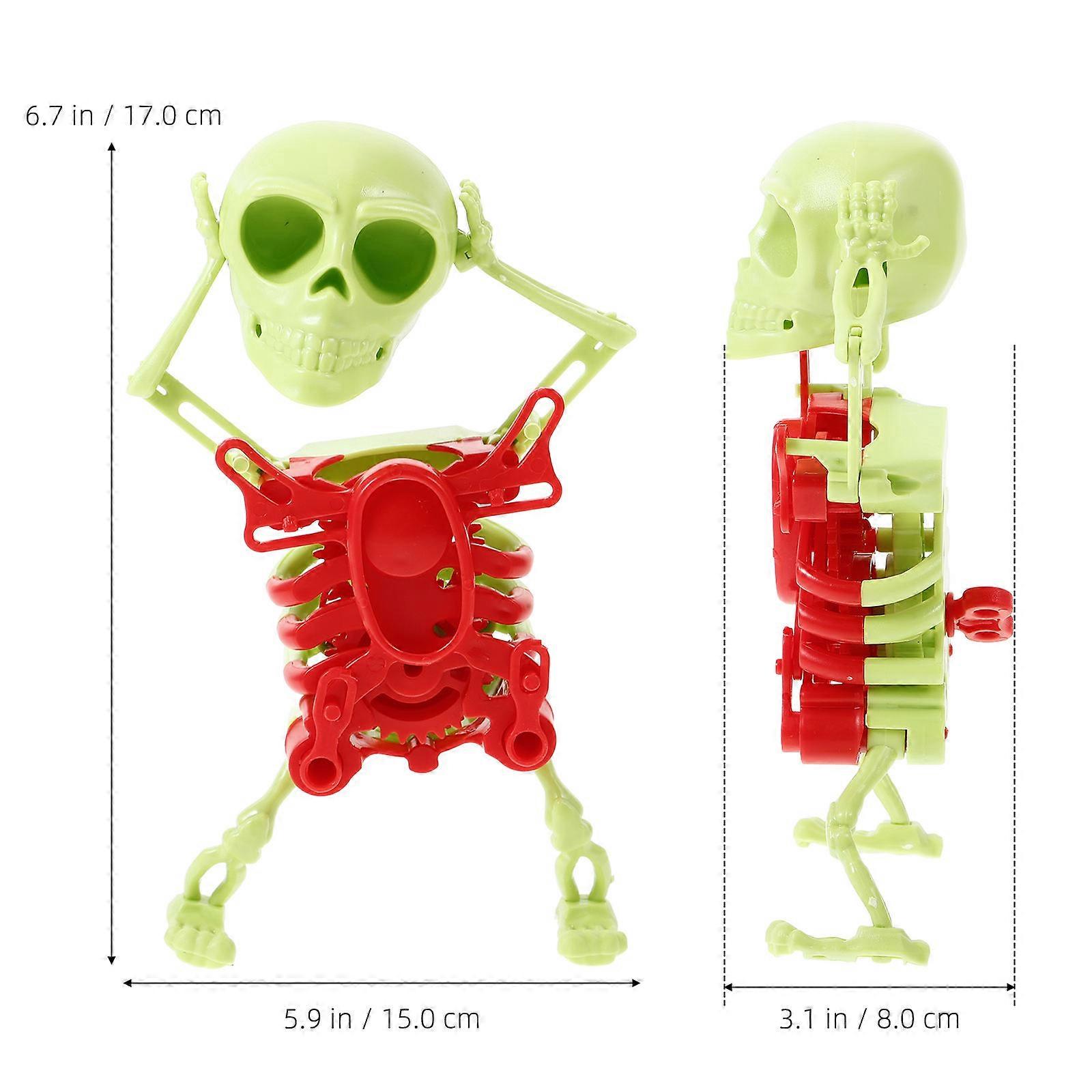 Skeleton Toy Wind Up Skeleton Toy for Playing Assorted Color Plastic