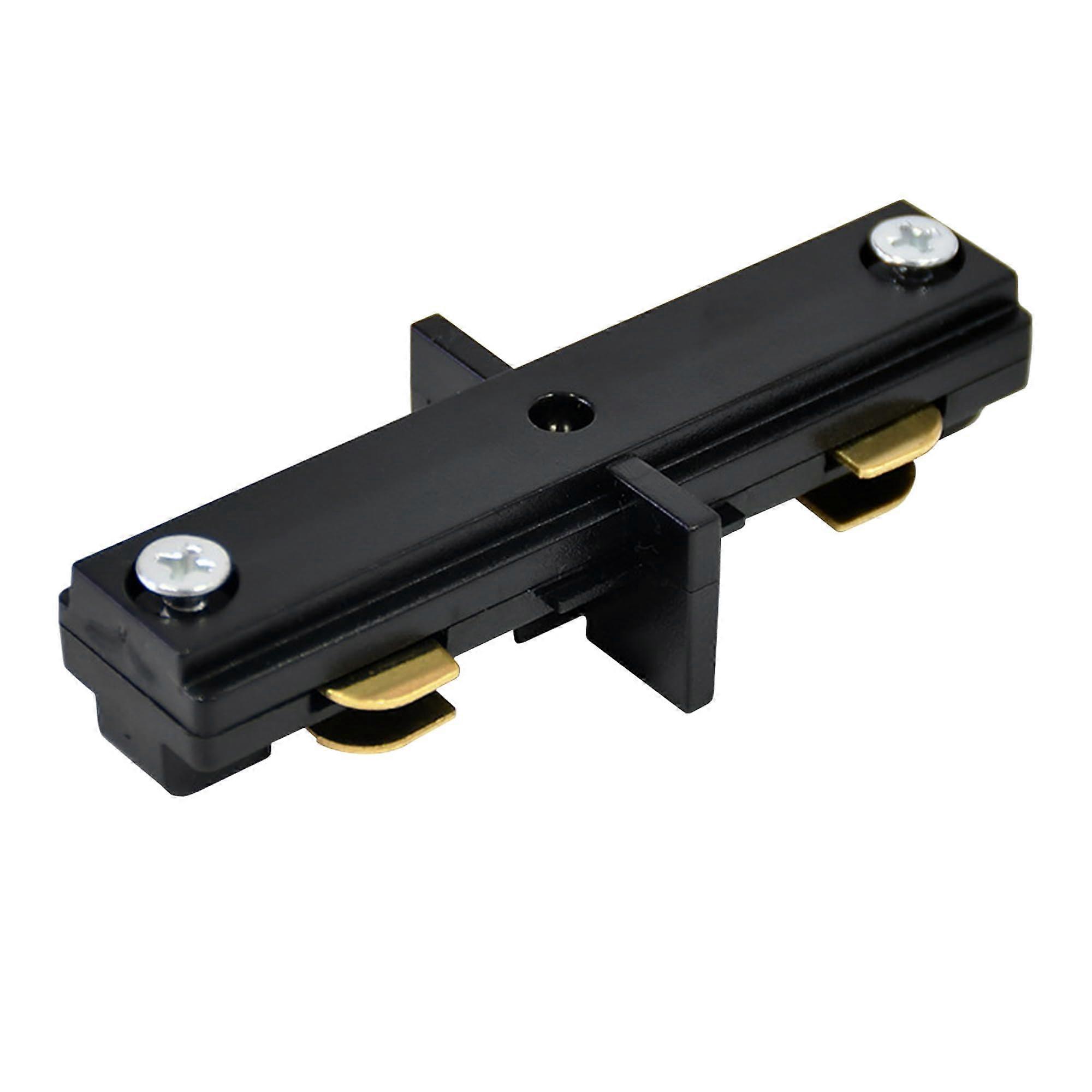 Black I Type H Track Lighting Connector 120V, Single Circuit 3 Wire Joiner for Easy Extension