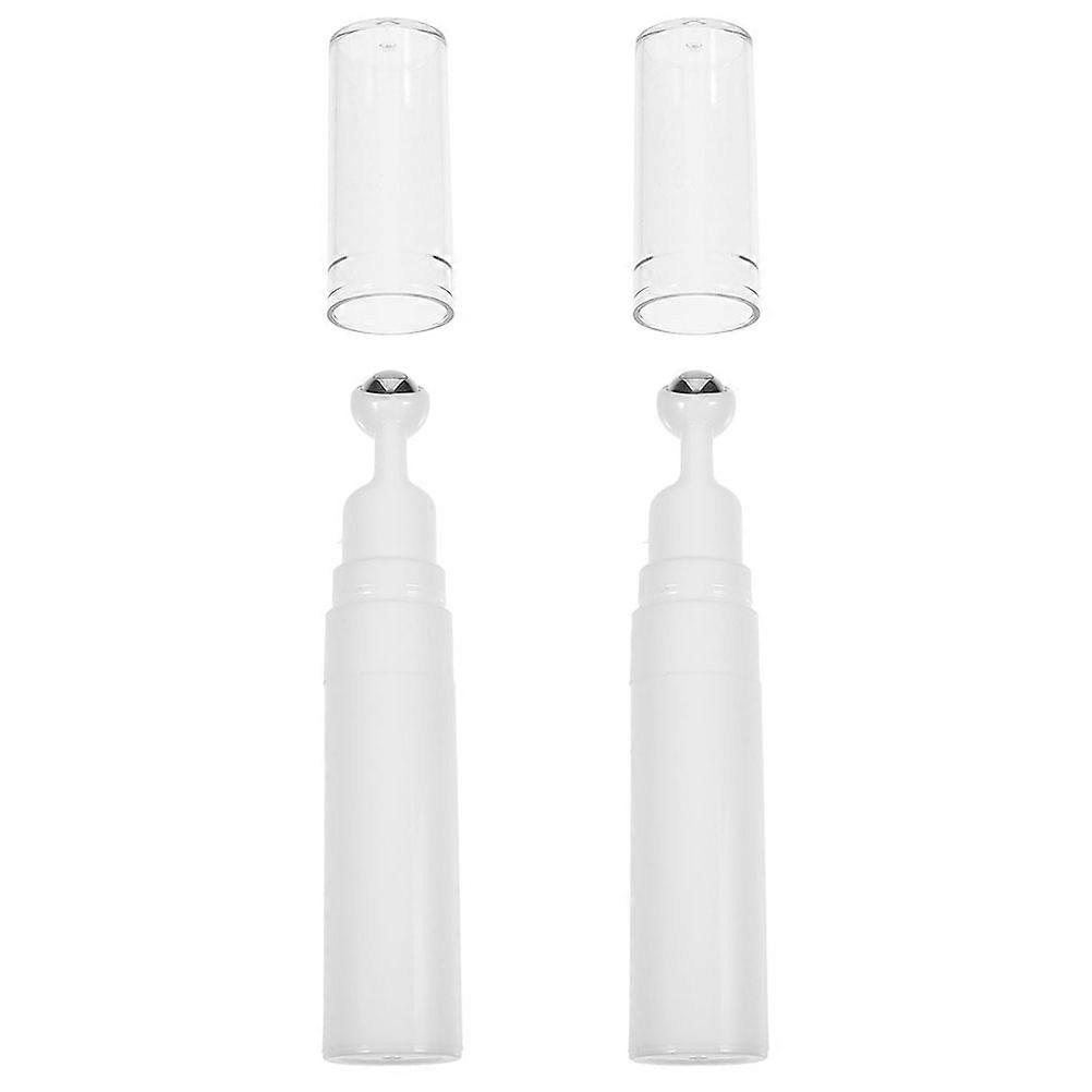 Refillable White Roller Ball Bottle for Eye Cream and Essential Oils Compact Travel Container 10ml 15ml 20ml