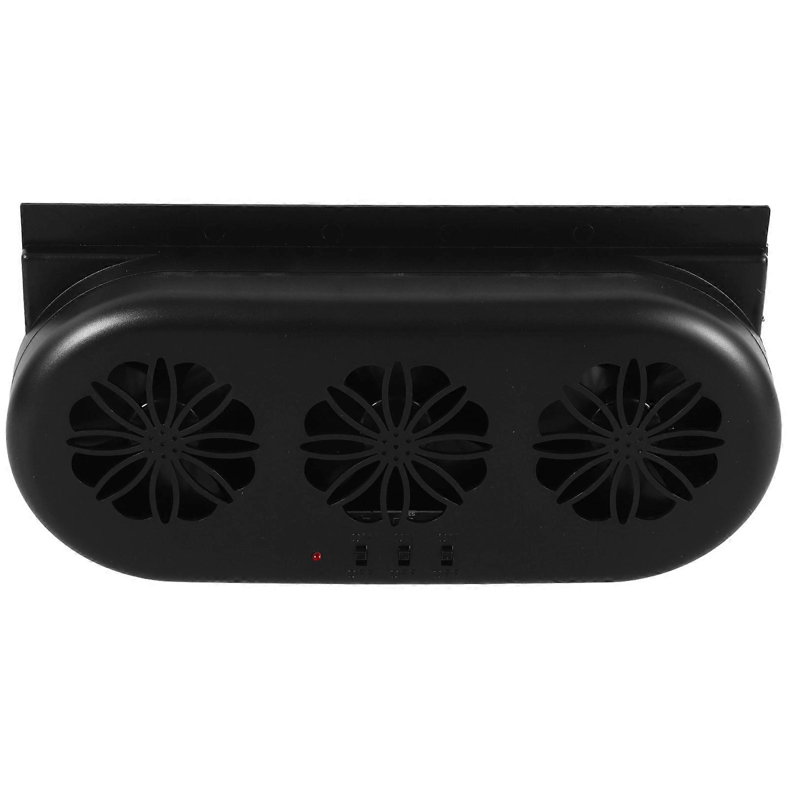 USB Powered Car Window Fan for Exhaust 1 Piece Black ABS Material