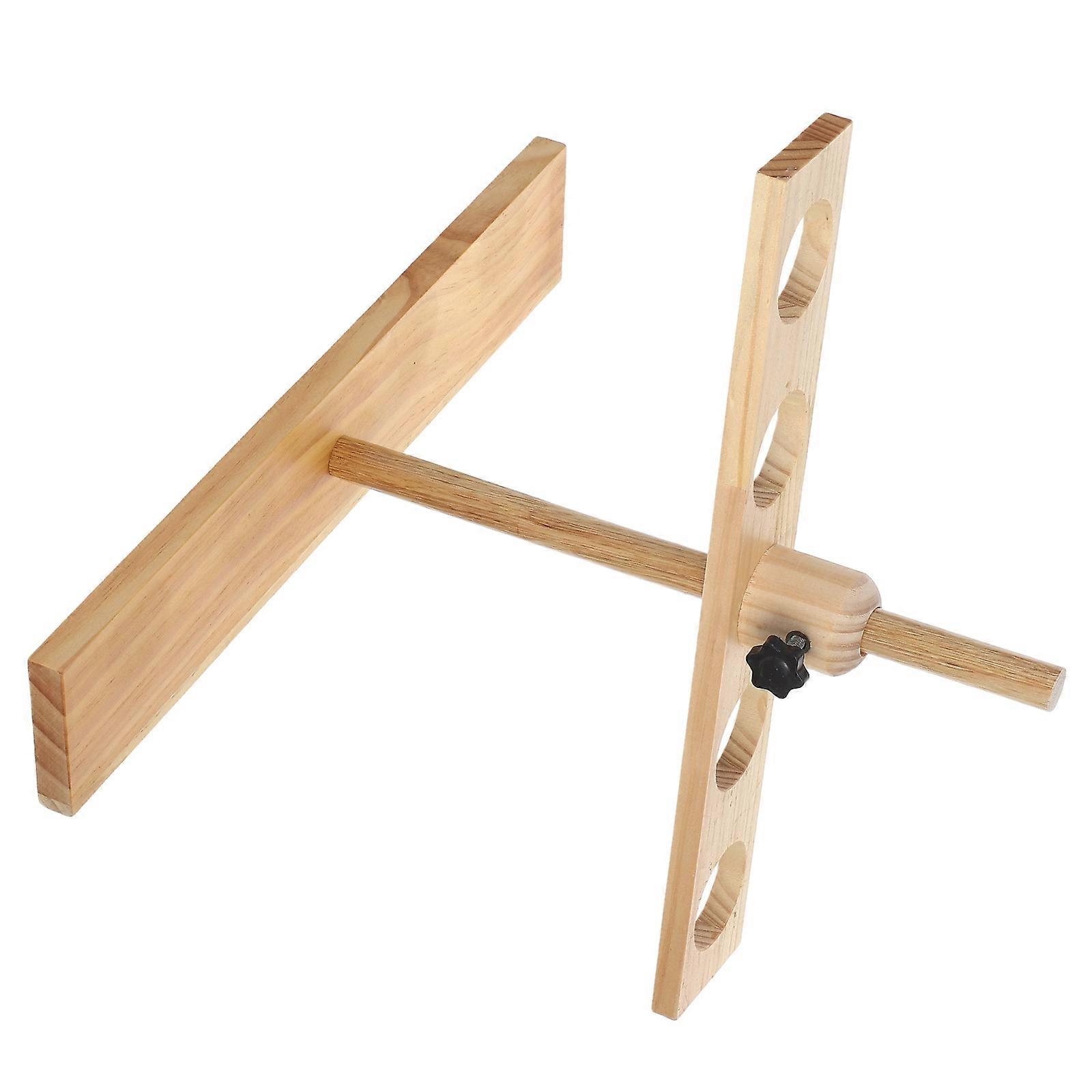 Wooden Funnel Rack for Science Labs Adjustable Height Storage in Khaki for Classroom and Laboratory Use