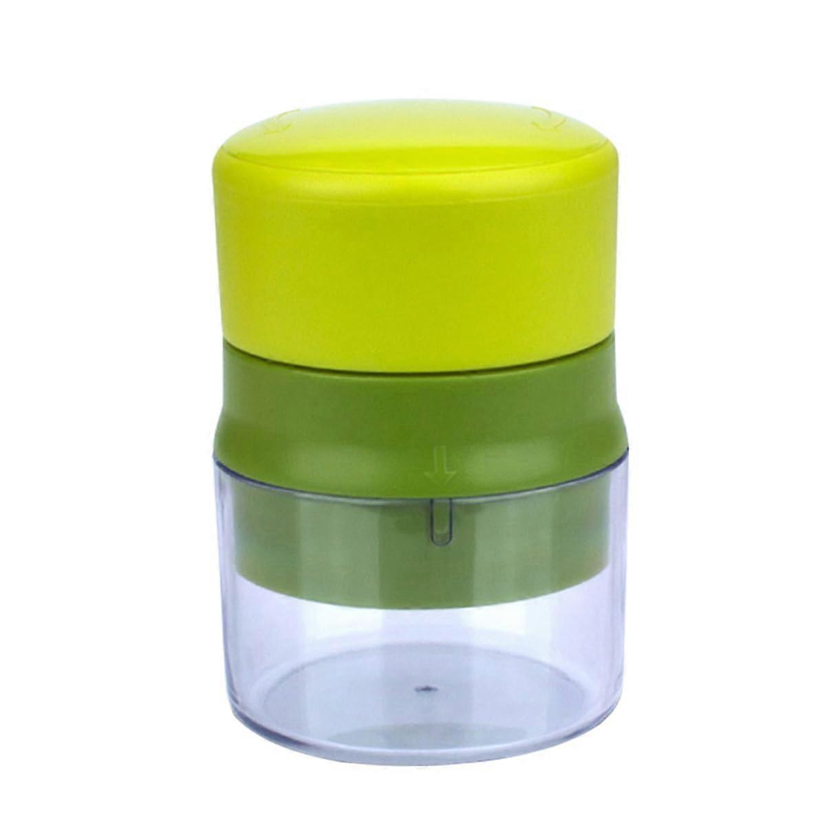 Stainless Steel Garlic Press and Mincer with Large Capacity Container for Fast Crushing – Green