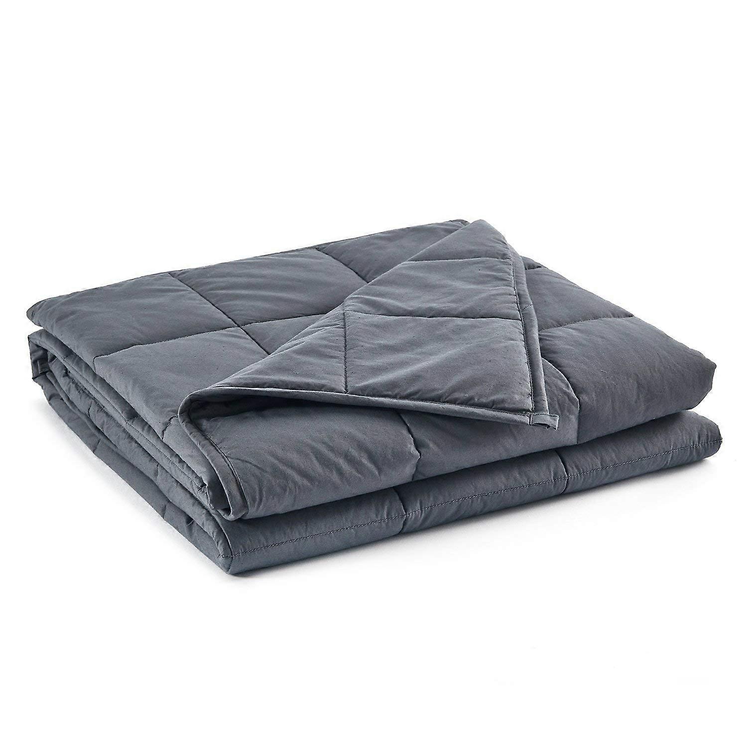 King Size Weighted Blanket 50 lbs Dark Grey Oversized for Deep Sleep Support and Even Pressure Comfort