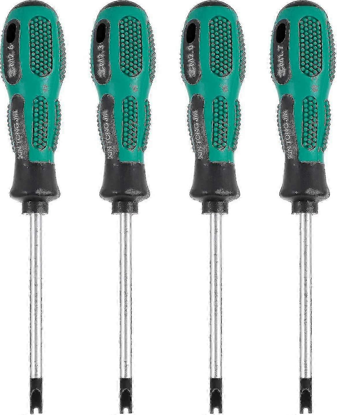 4pcs/set Screwdriver Bits U Fork Magnetic Groove Screw Driver Cr-v Multi Function Tool Kit Hand hwyC