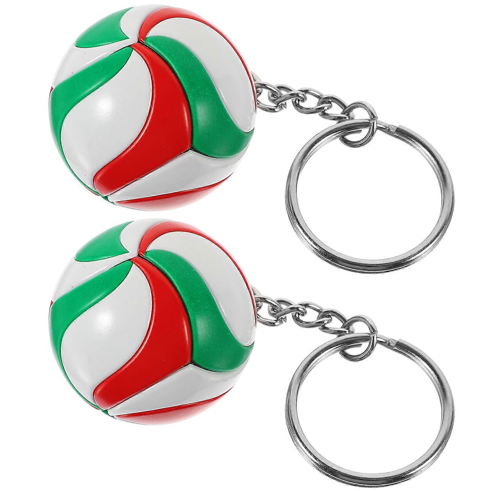 2Pcs Multi-function Key Chains Decorative Volleyball Keychains Portable Keychains