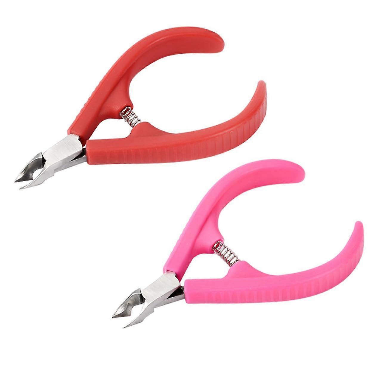 Professional Cuticle Nipper and Clipper Set 2pcs for Precision Nail Care with NonSlip Handle