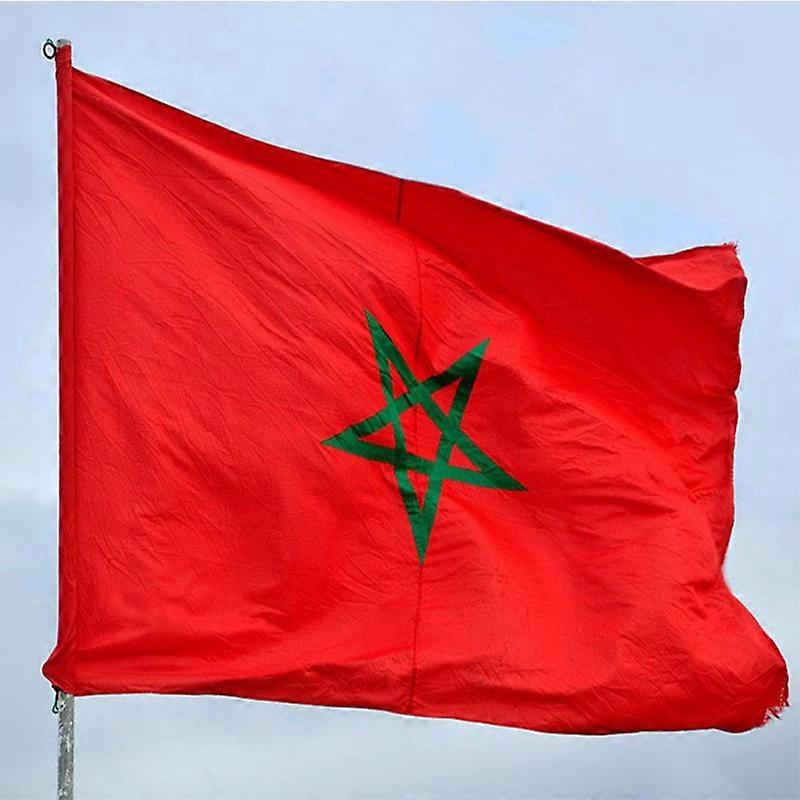 Morocco flag, 90*150cm, perforated at the top and bottom.