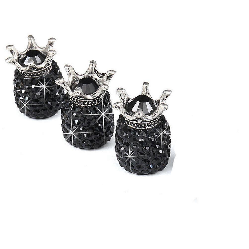 Shape Car Tires Cover Creative Diamond Cap for Car Use 4Pcs Black Set