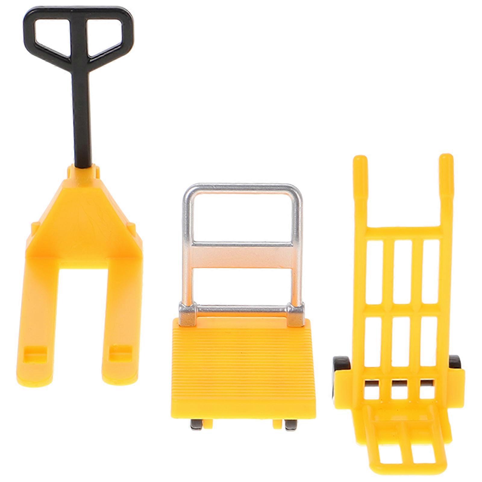 Traffic Model Toy Miniature Hand Trolley Set for Decoration 1Set