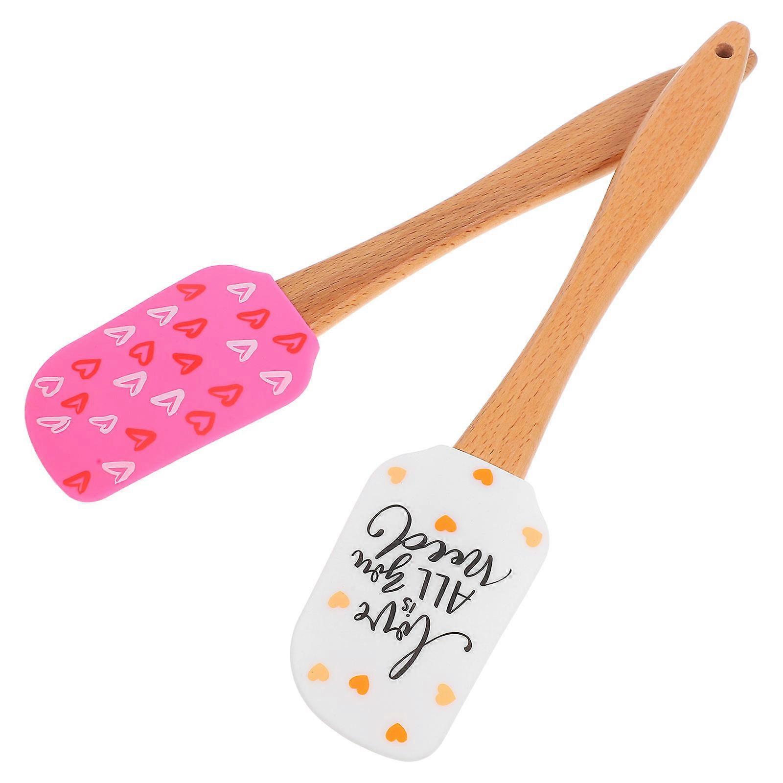 Valentine Silicone Baking Tool Set for Cooking and Decorating 2Pcs Spatula