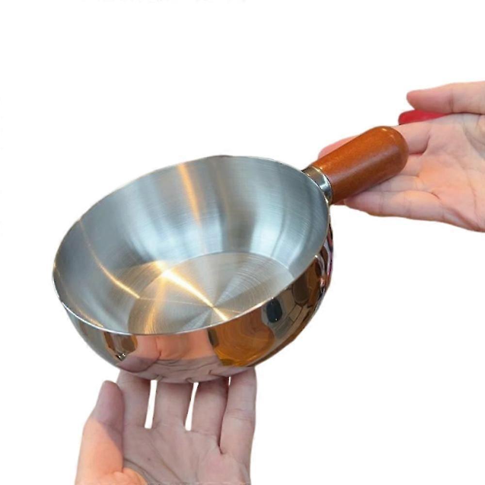 walnut handle stainless steel bowl