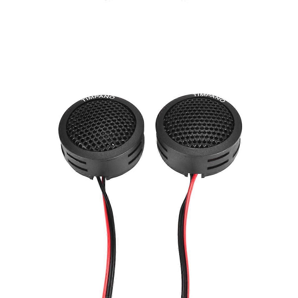 1 Inch Car Audio Soft Dome Tweeters, 4 Ohm  Power Pair with Wide Frequency Range and Flexible Mounting