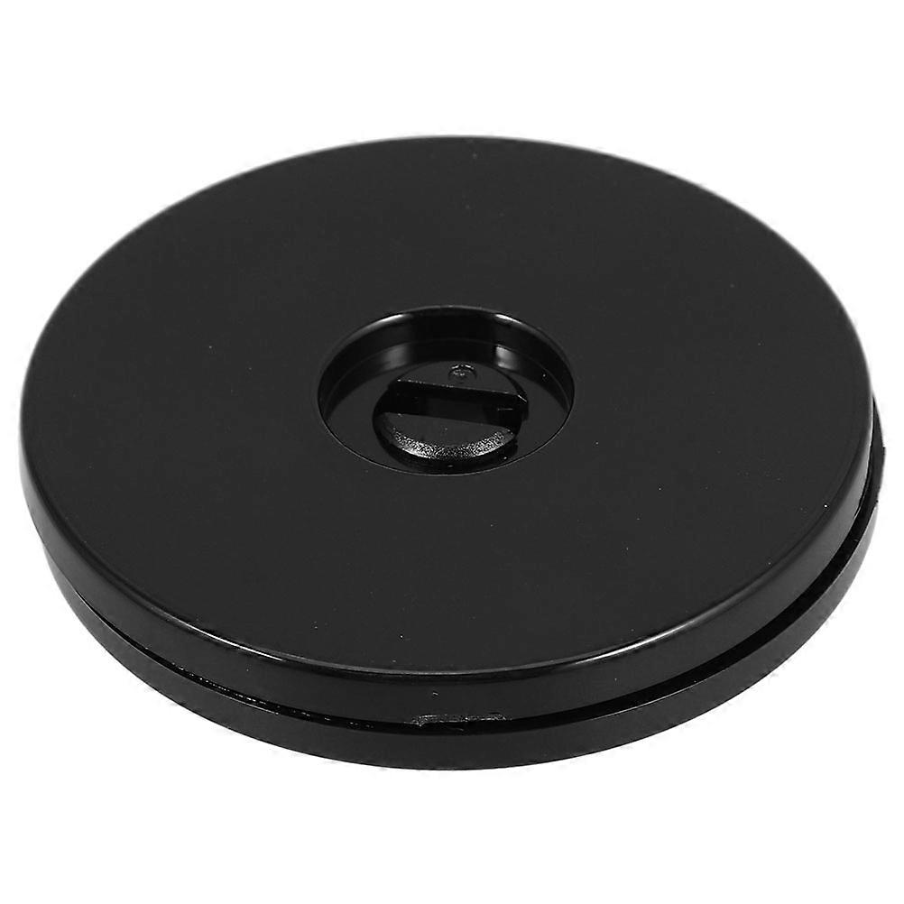 Rotating Display Base Plastic Black Turntable Stand for 2Pcs Table Use