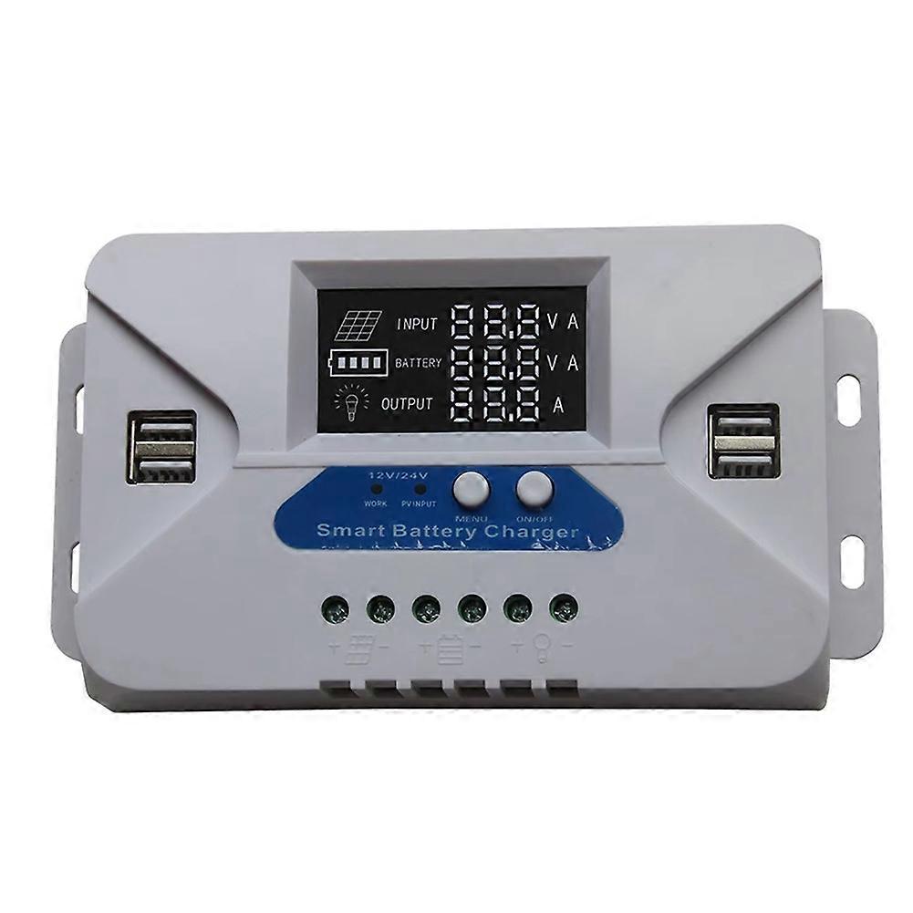 Solar Power Controller 12V/24V Solar Panel Regulator Universal Batteries Regulator for PWM 60A Solar Charge Controller