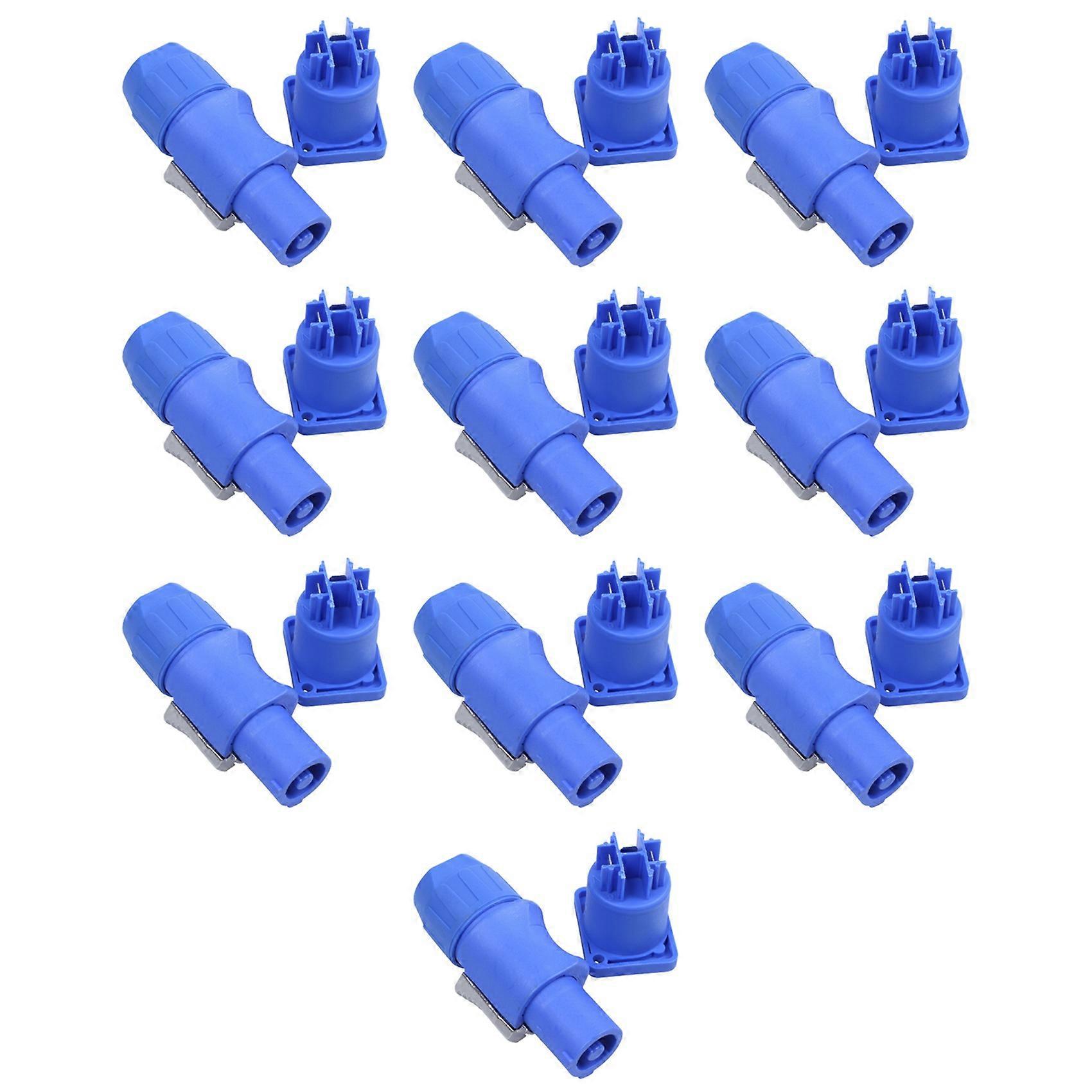 10 Set PowerCON Type A NAC3FCA+NAC3MPA-1 Chassis Plug Panel Connector