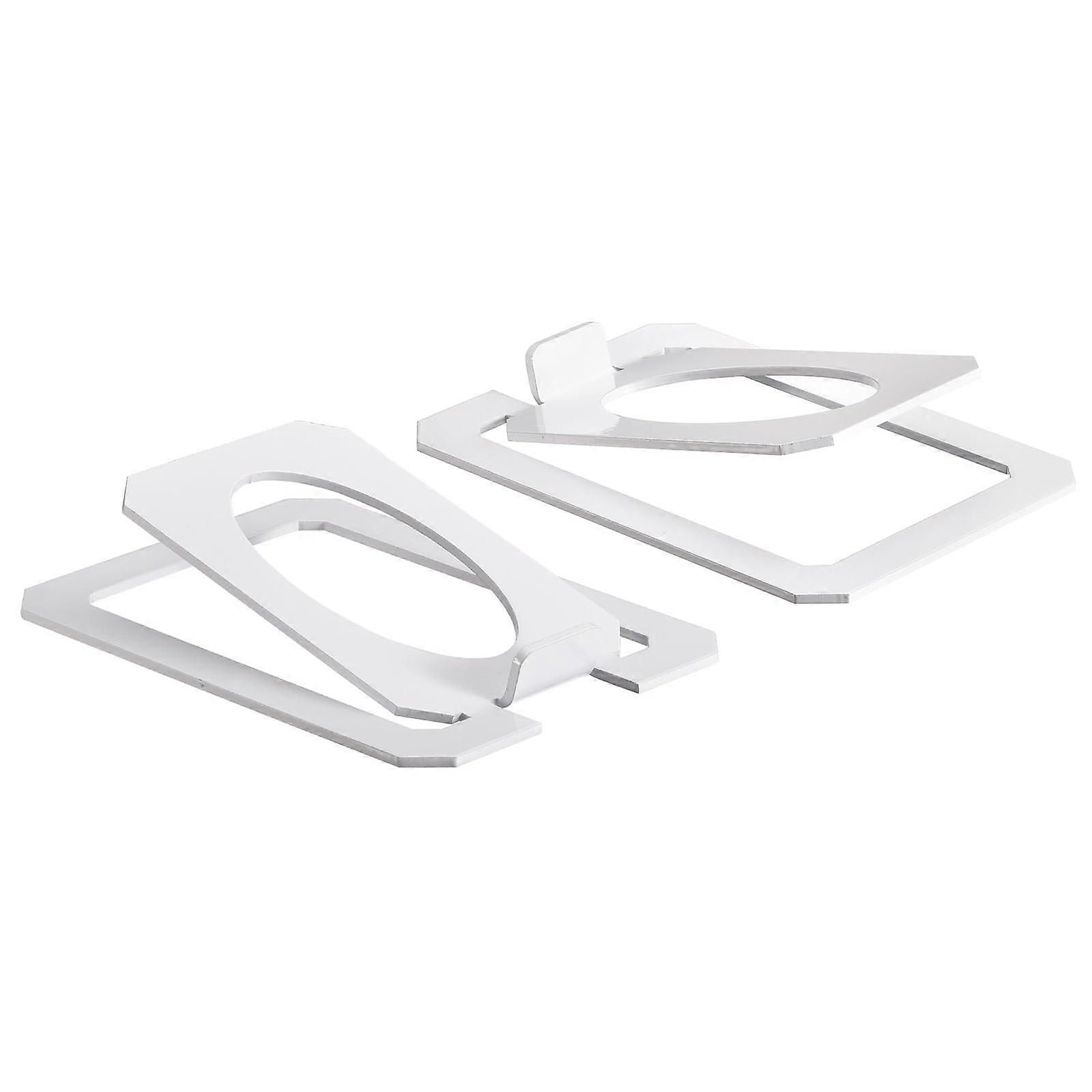 Desktop Speaker Stands Metal Vertical Stands with Vibration Absorption Pads for Studio Bookshelf Speakers White Pack of 2