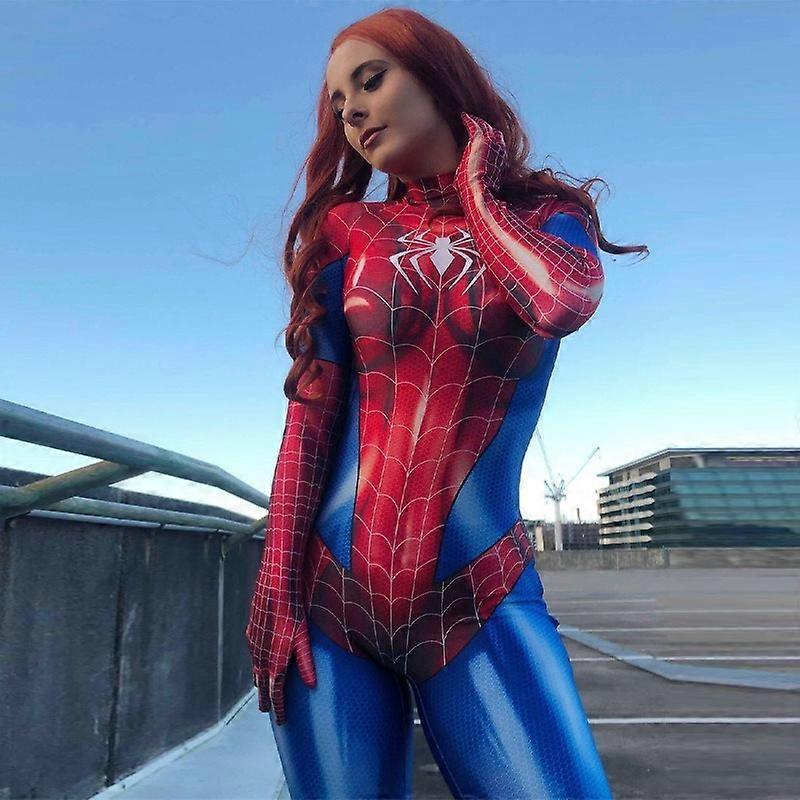 Costume de Cosplay Spiderman pour femmes, combinaisons de super-h��ros araign��e noire, body Sexy, tenues de f��te de carnaval d'halloween