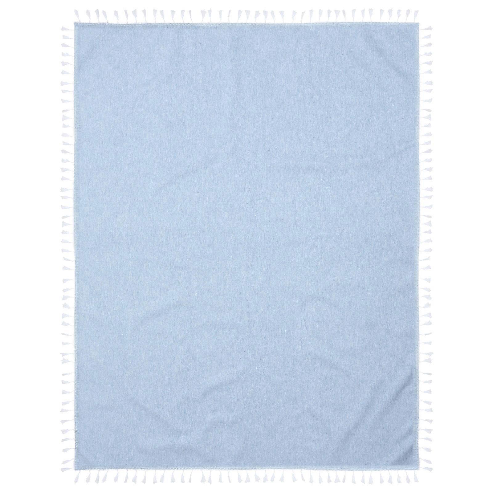 Solid Color Macrame Trim Tablecloth Waterproof for Home Decoration Rectangle 1Pcs