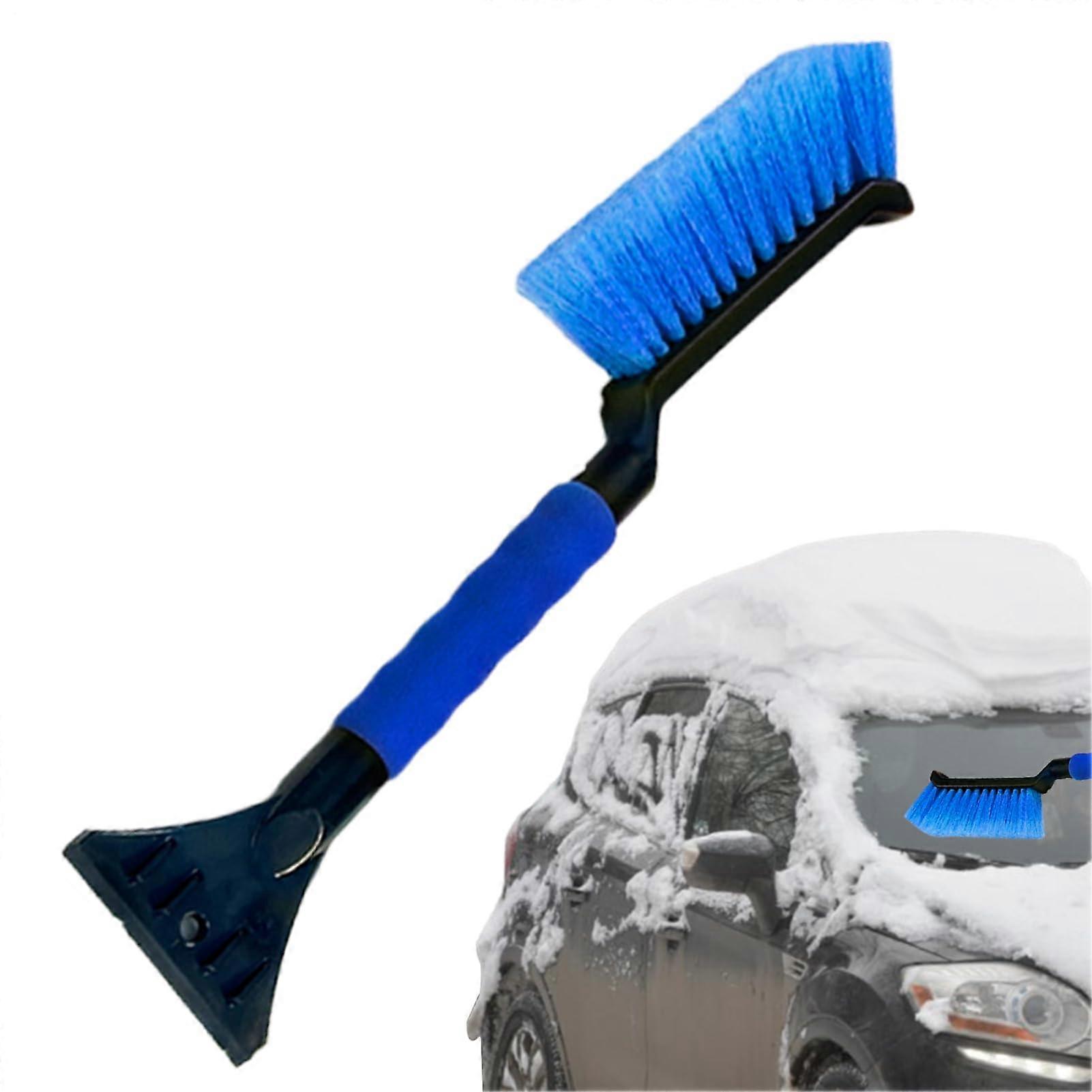 2 in 1 Car Snow Brush and Ice Scraper with Ergonomic Foam Grip for Scratch Ice Removal