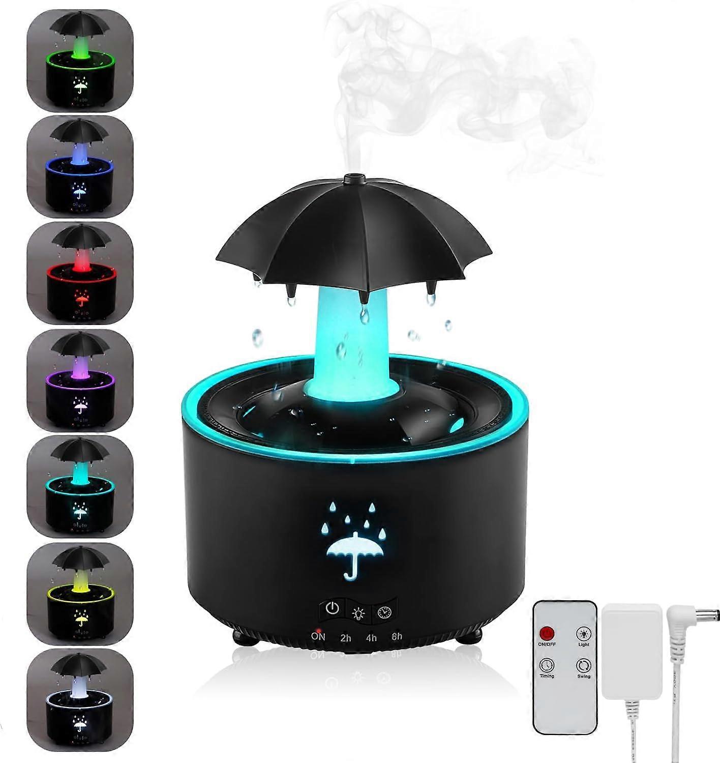 Humidifier for Bedroom 300ml Rotating Umbrella Essential Oil Diffuser with 7Color LED and Remote