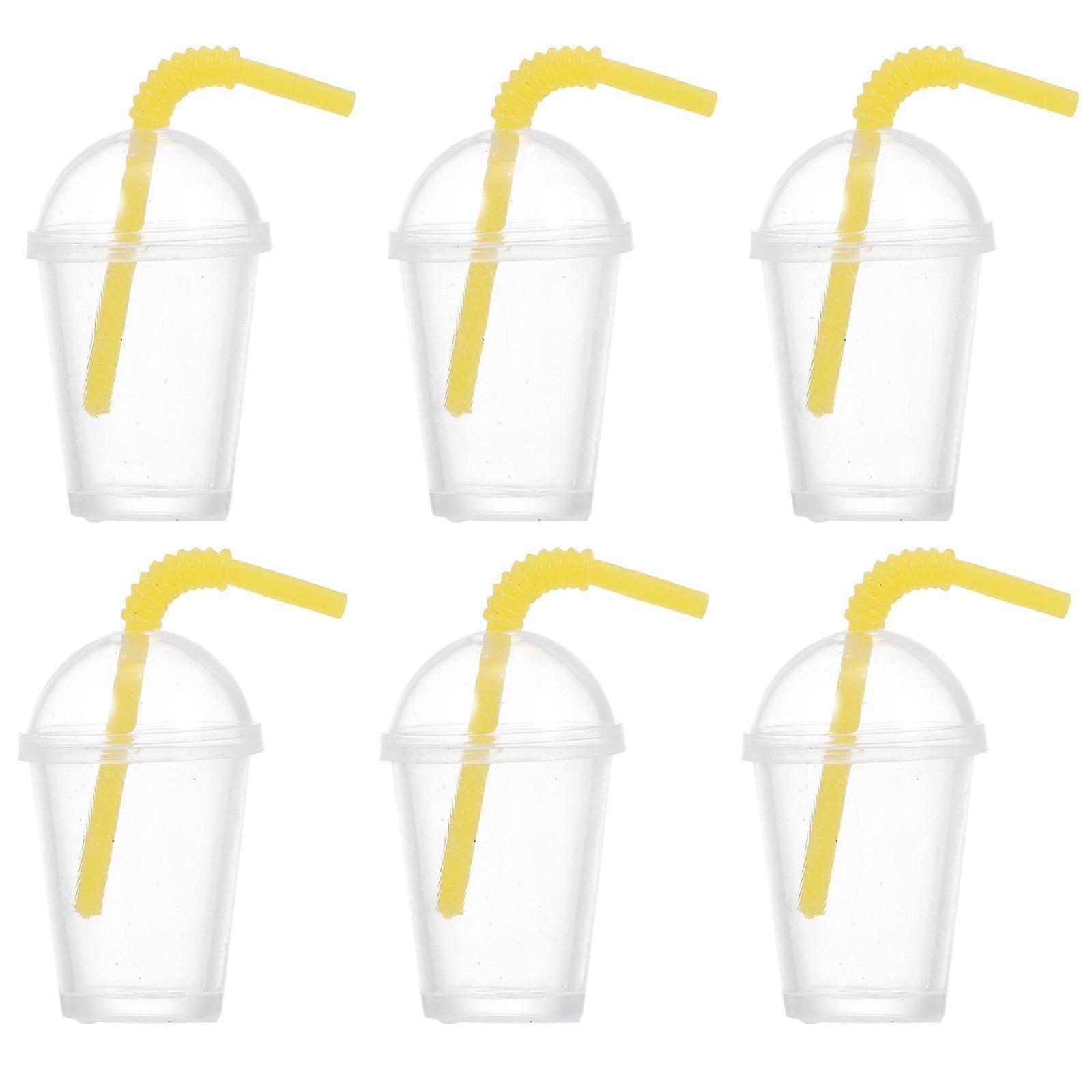 6 Pcs Miniature Milk Tea Cup Model Decor Simulation Cup Mini House Decoration