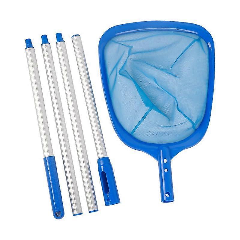 Pool Skimmer Net with Adjustable Telescopic Aluminum Pole and Deep Leaf Collection Bag